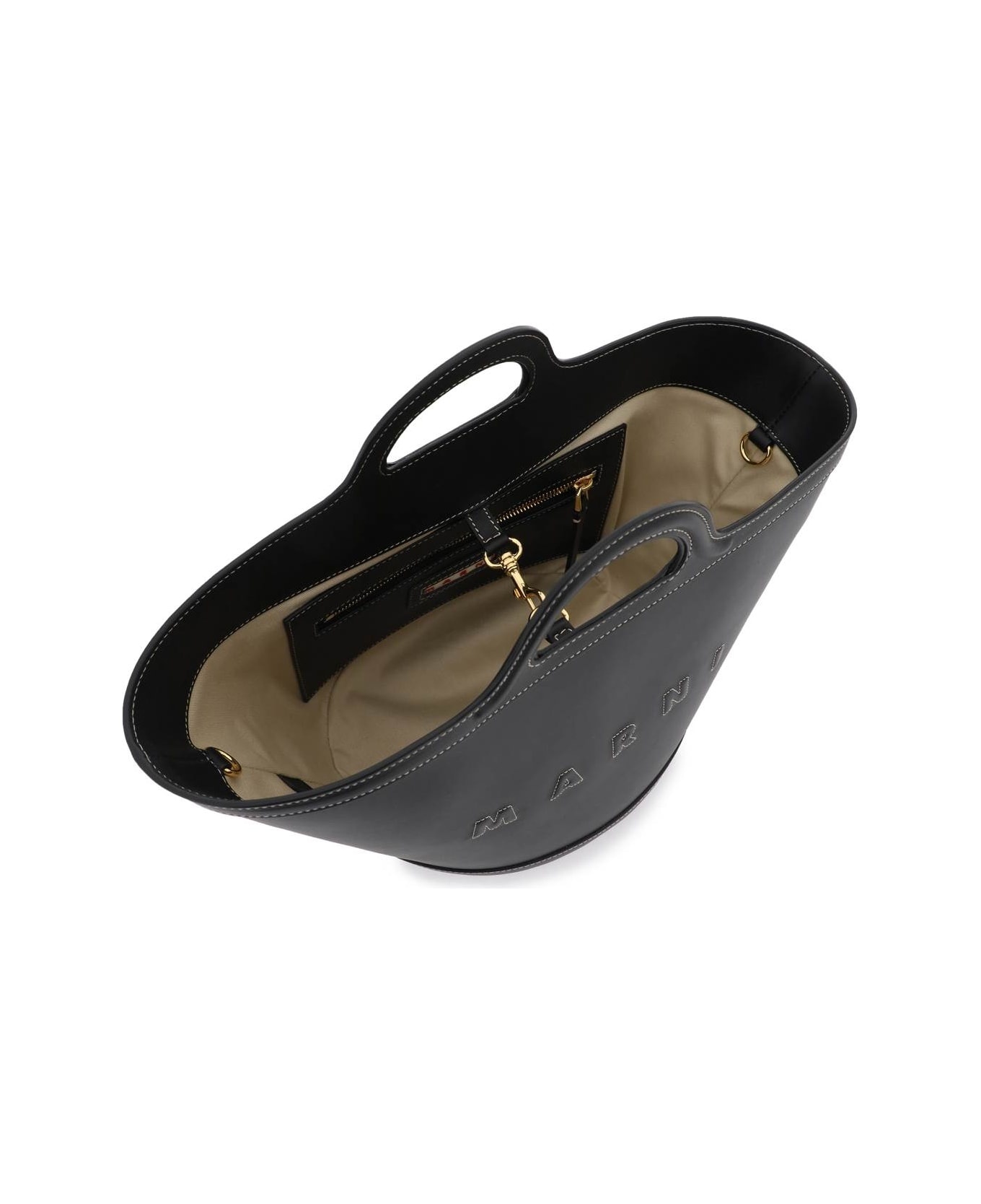 Black Leather Small Tropicalia Bag - 5