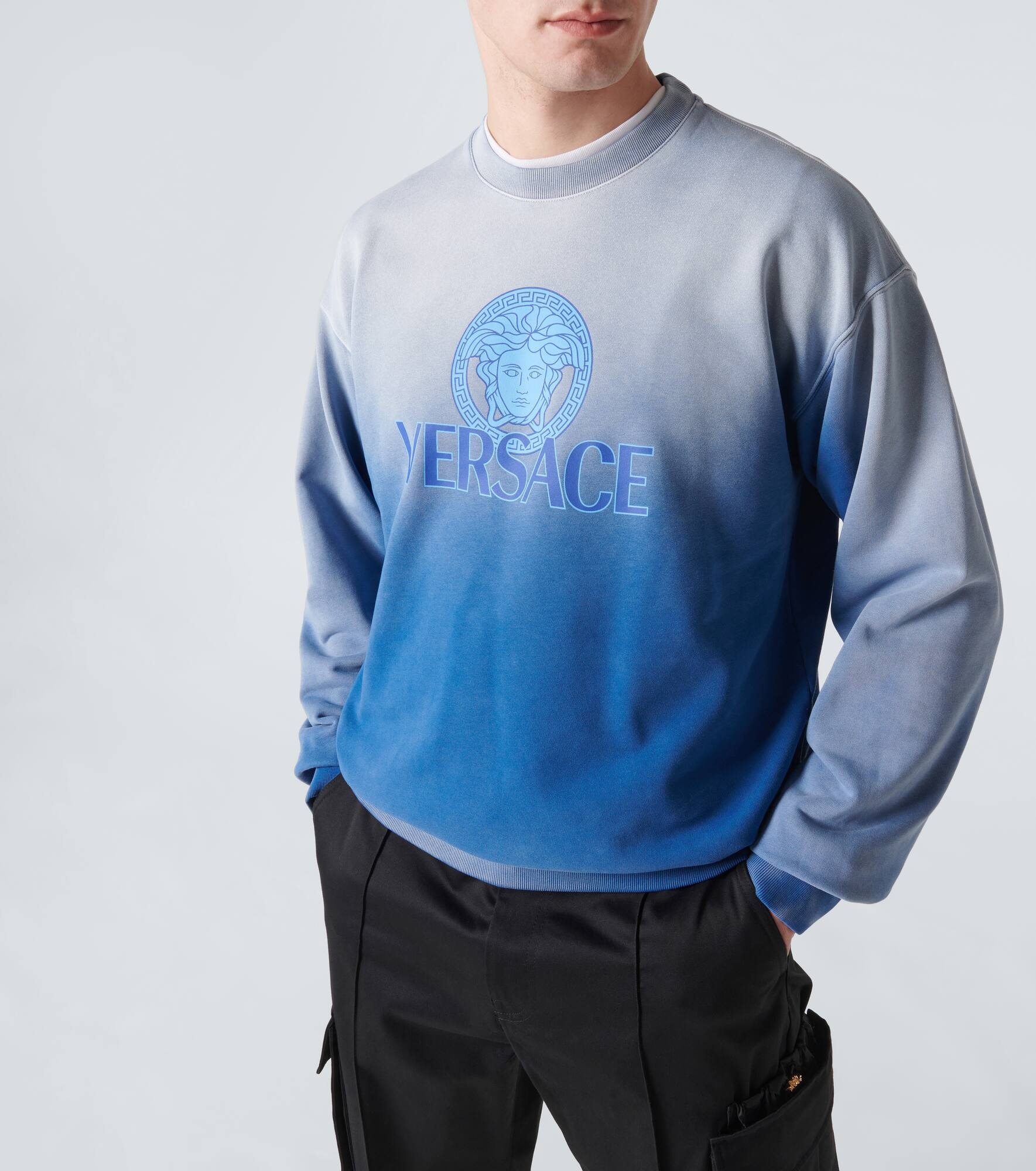 Medusa tie-dye cotton jersey sweatshirt - 5