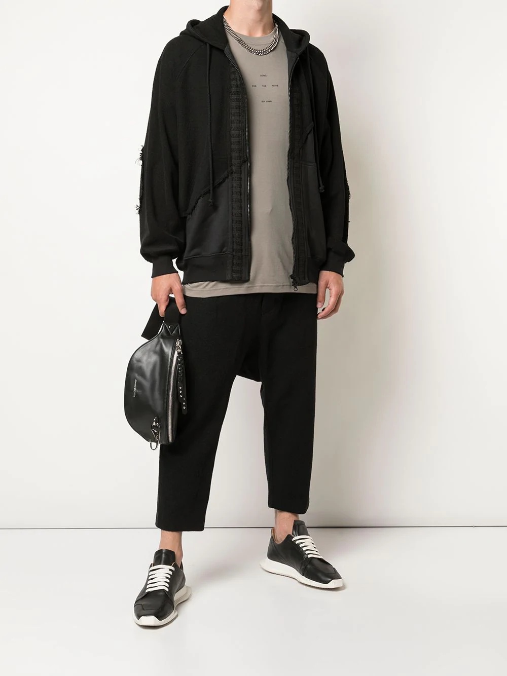 layered hodded jacket - 2