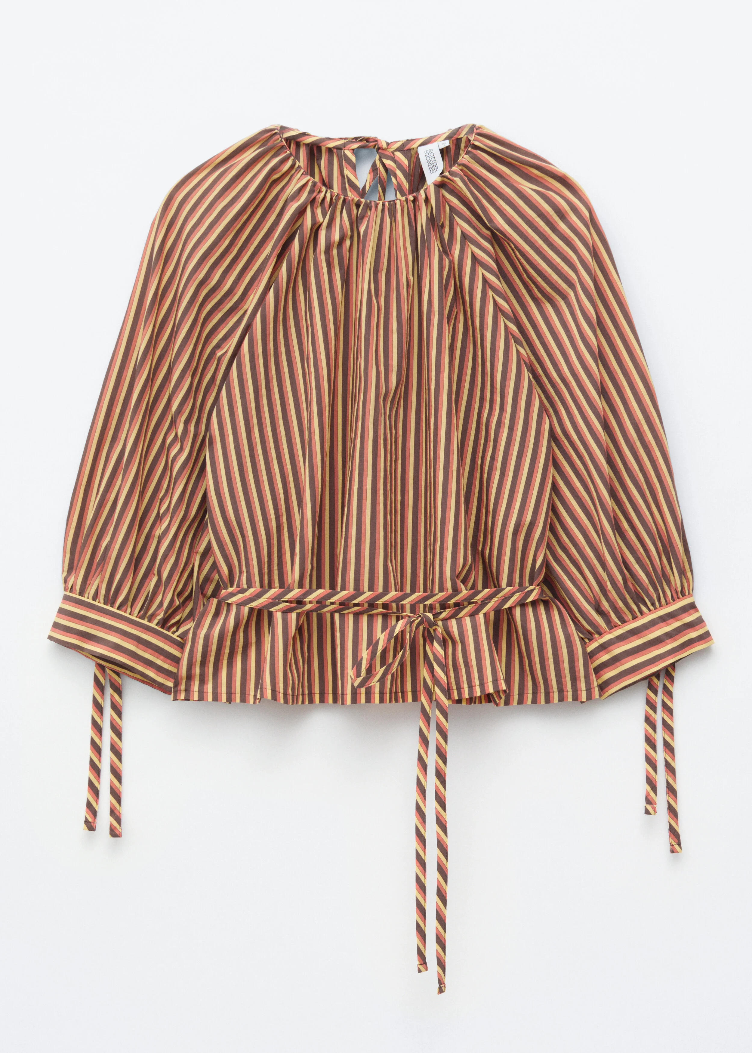 Drawstring Cuff Blouse - 1