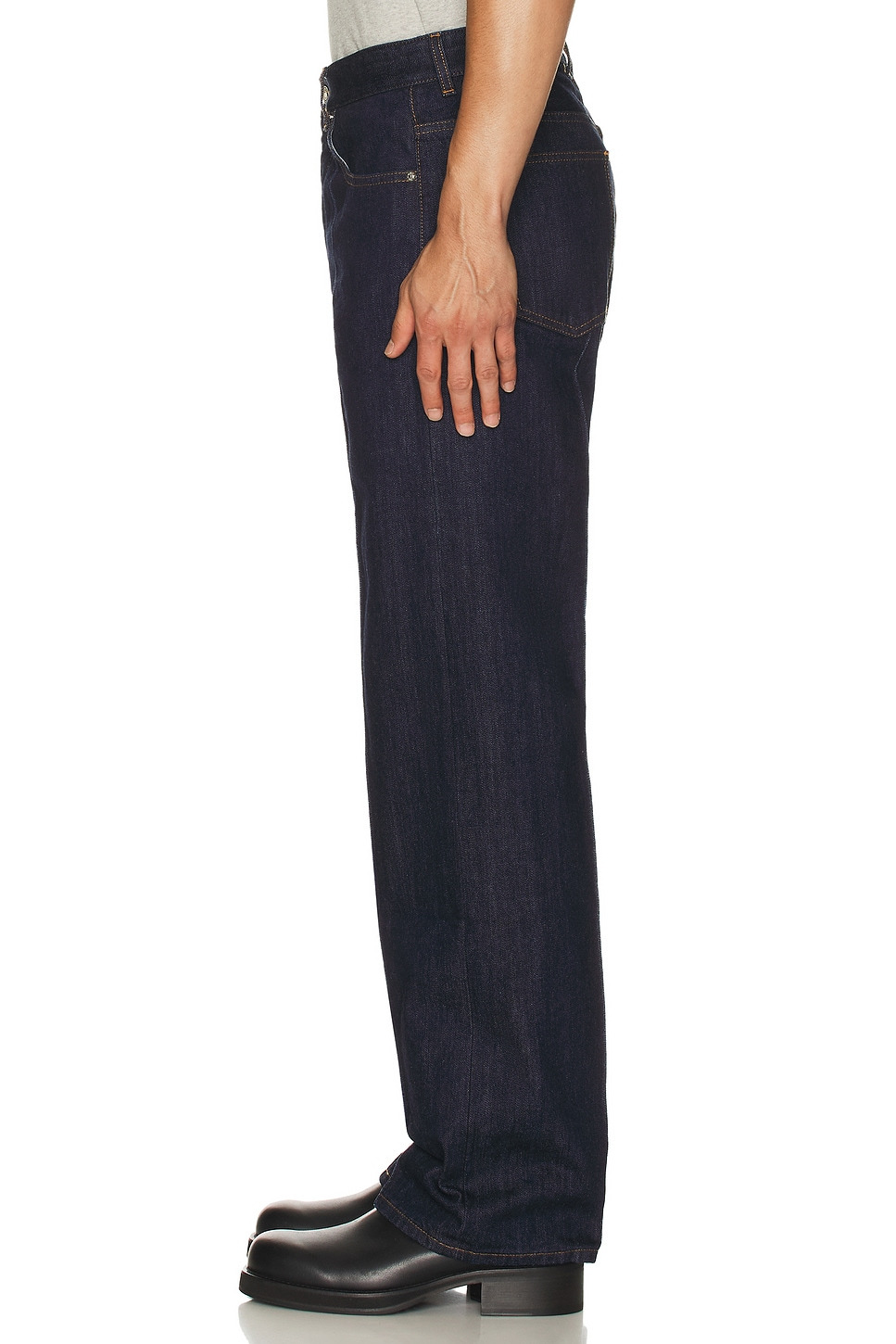 Wide Leg Denim Jeans - 4