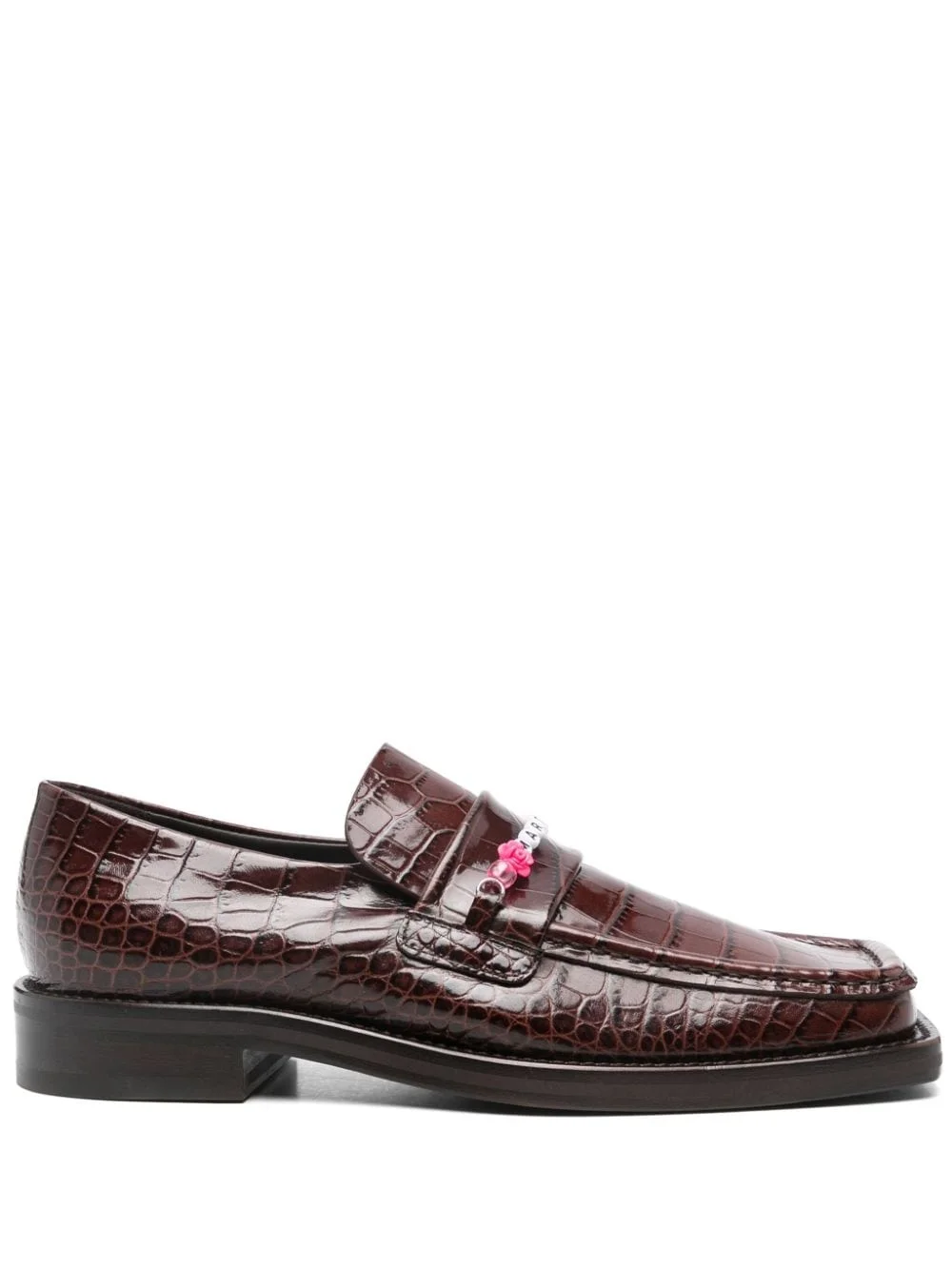 bead-logo loafers - 1