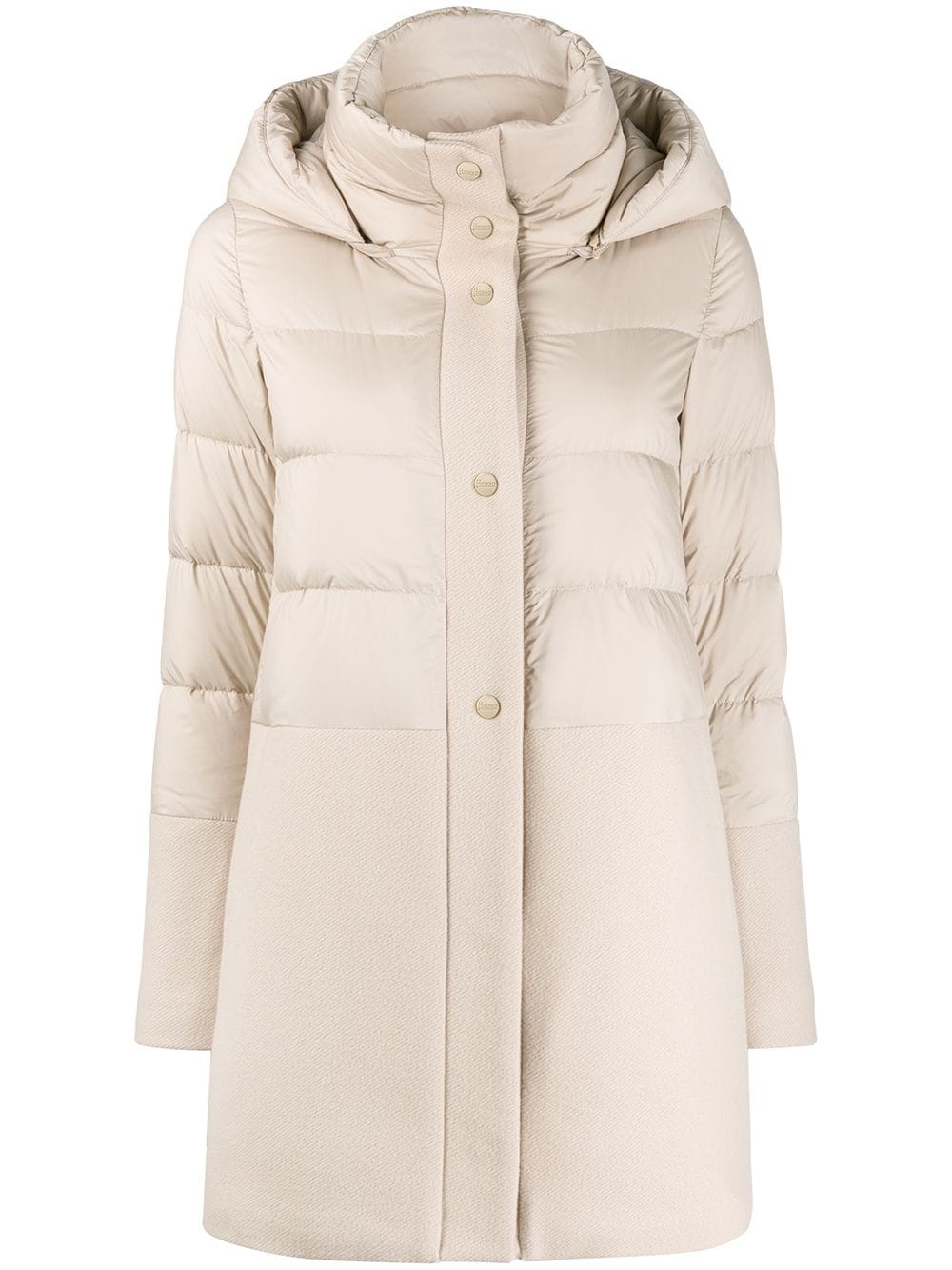 hooded padded coat - 1