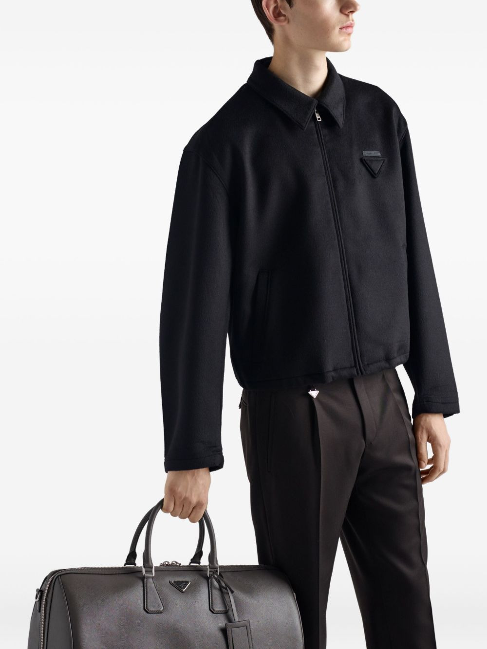 logo zip-front jacket - 3