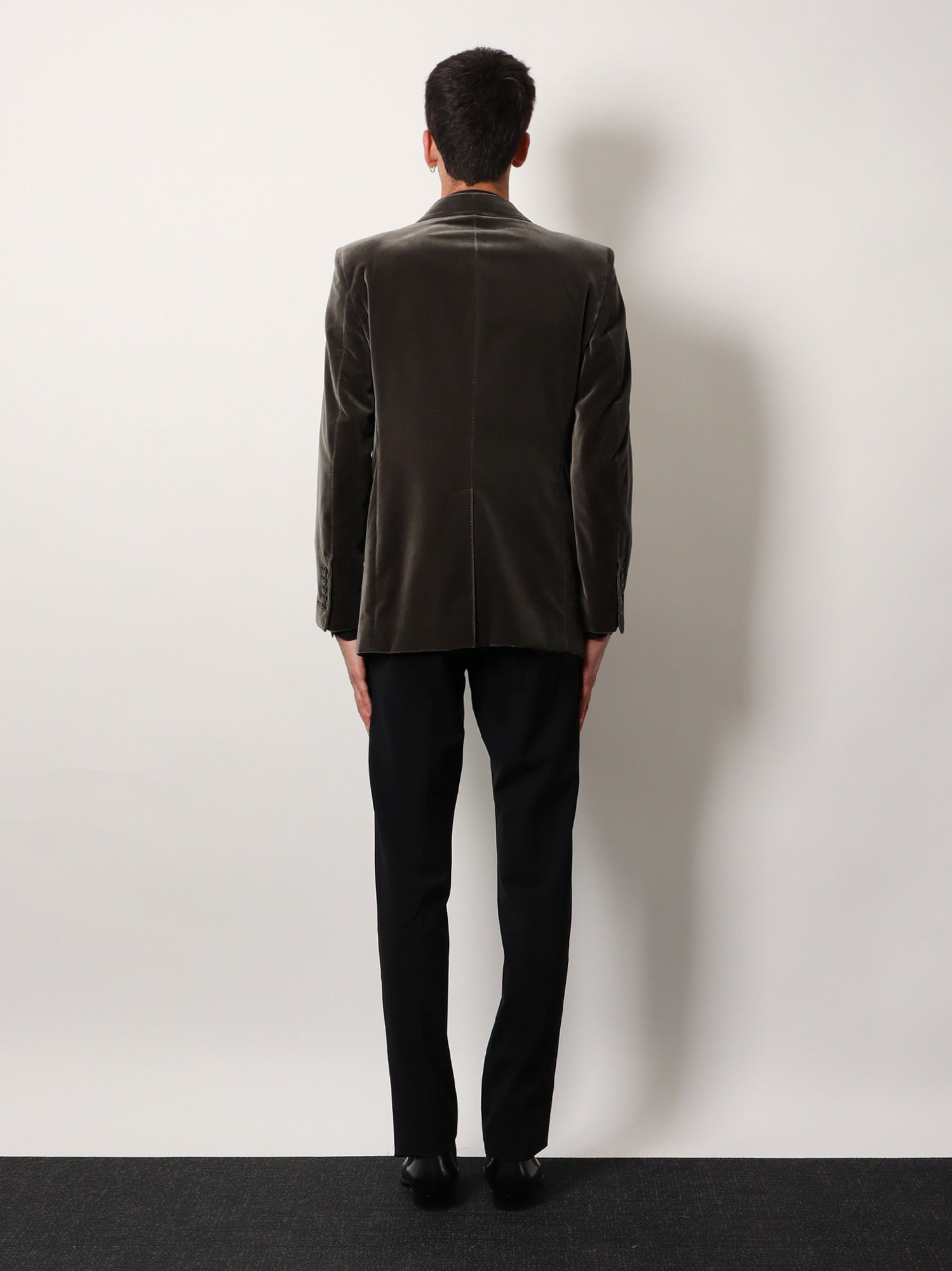 Tom Ford Men Single-Breasted Velvet Blazer - 3