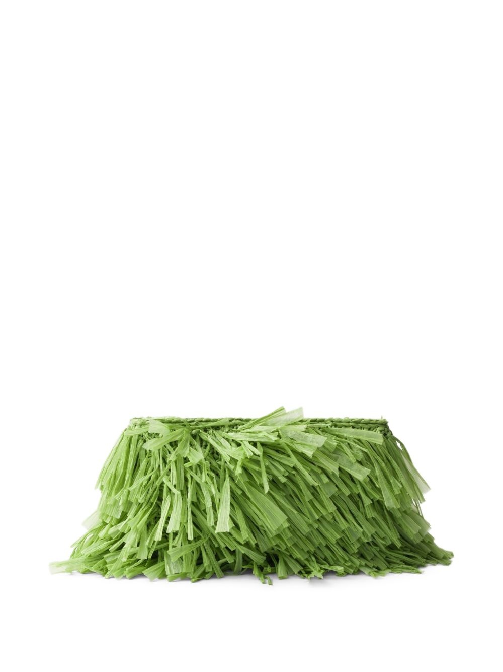 medium fringed crochet clutch bag - 4