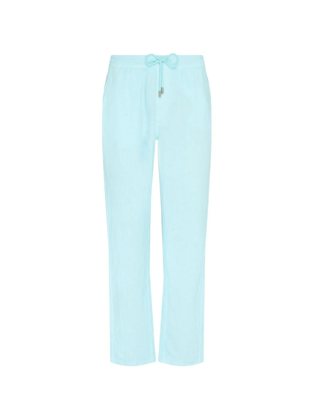 drawstring-waist linen trousers - 1