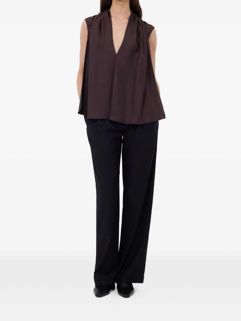 Sade gathered sleeveless blouse - 2