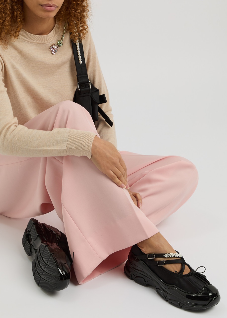 Simone Rocha Embellished Satin Sneakers - 5