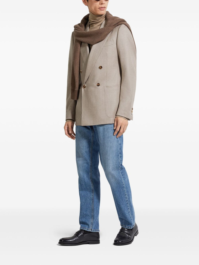 ZEGNA double-breasted wool jacket outlook