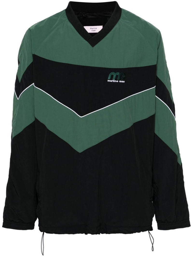 logo-embroidered colour-block sweatshirt 1