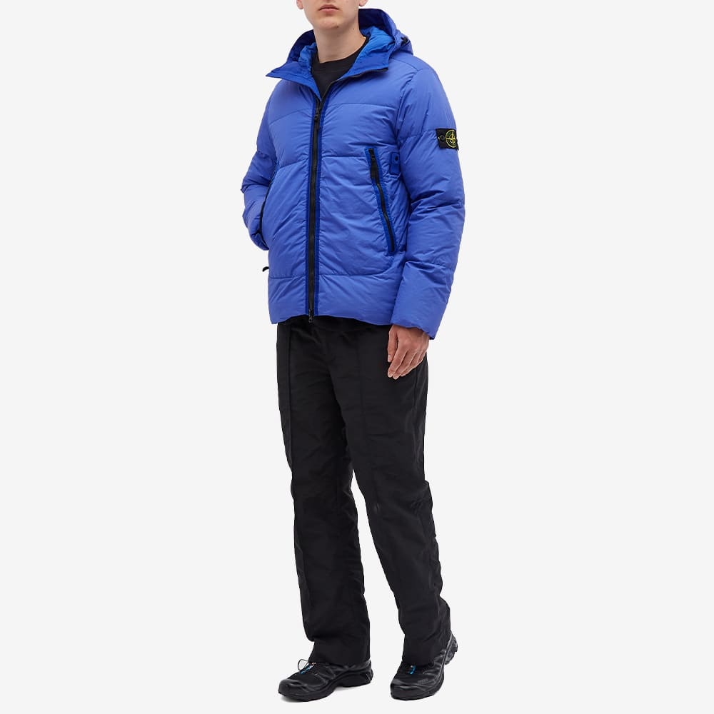 Stone Island Garment Dyed Crinkle Reps Hooded Down Jacket - 7