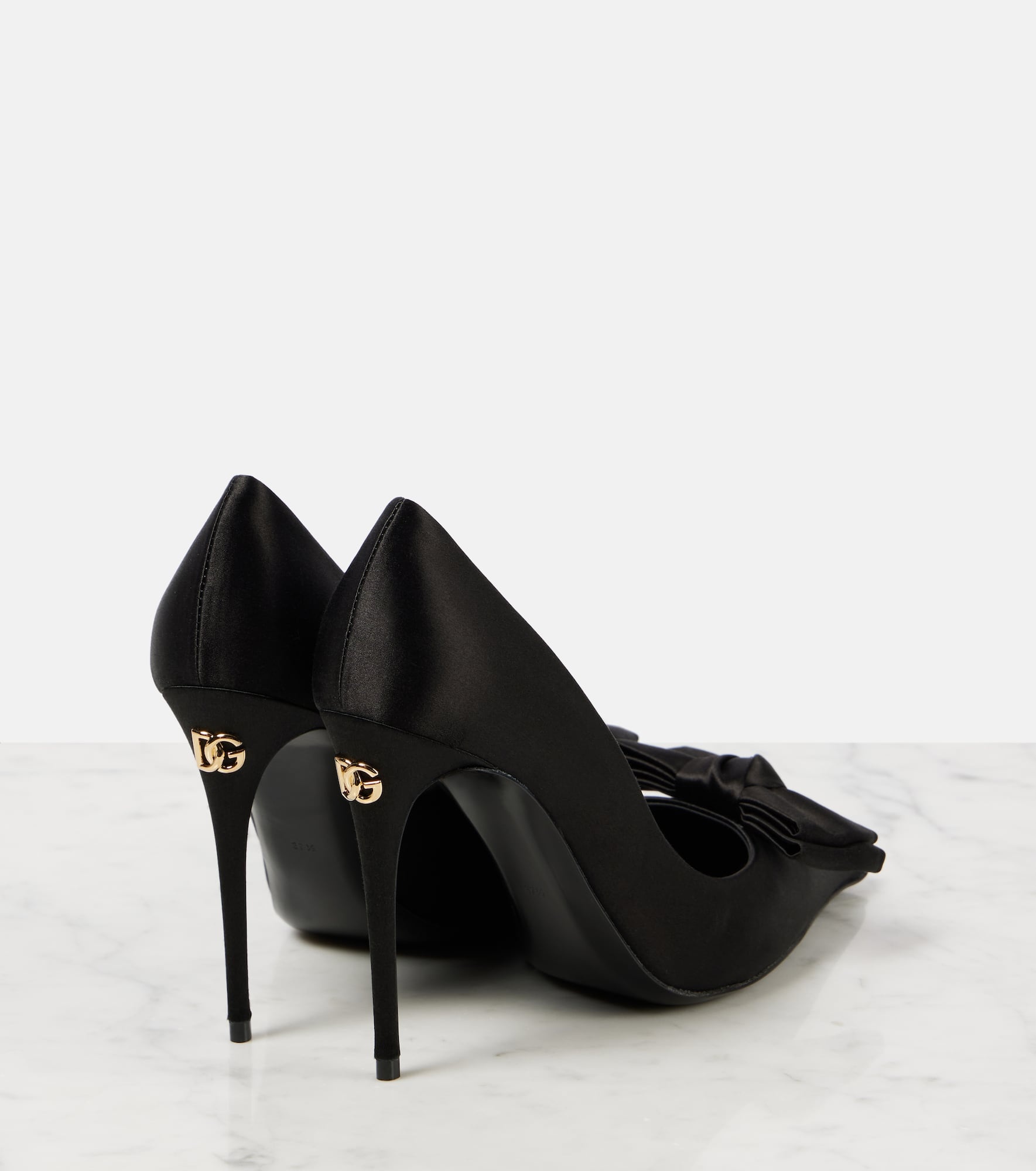 Bow-detail satin pumps - 2