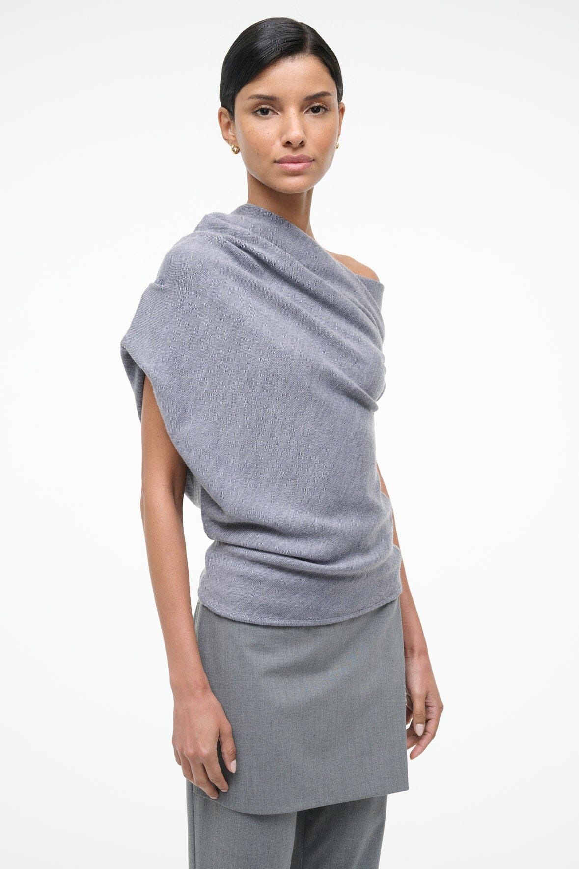 STAUD MABEL SWEATER HEATHER GREY - 3