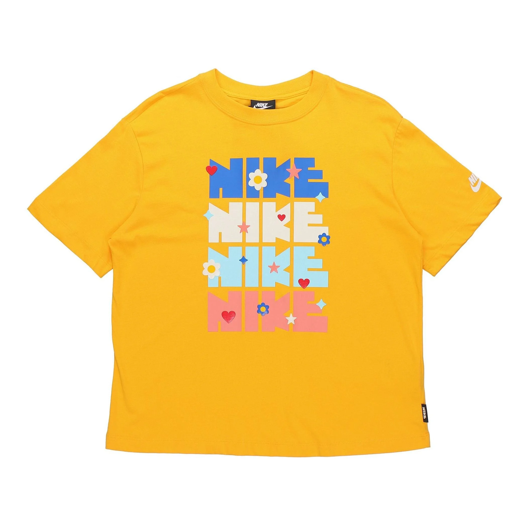 (WMNS) Nike Sportswear Essntl Ss Top Letter Print Leisure Sports Short Sleeve Yellow DJ5377-764 - 1