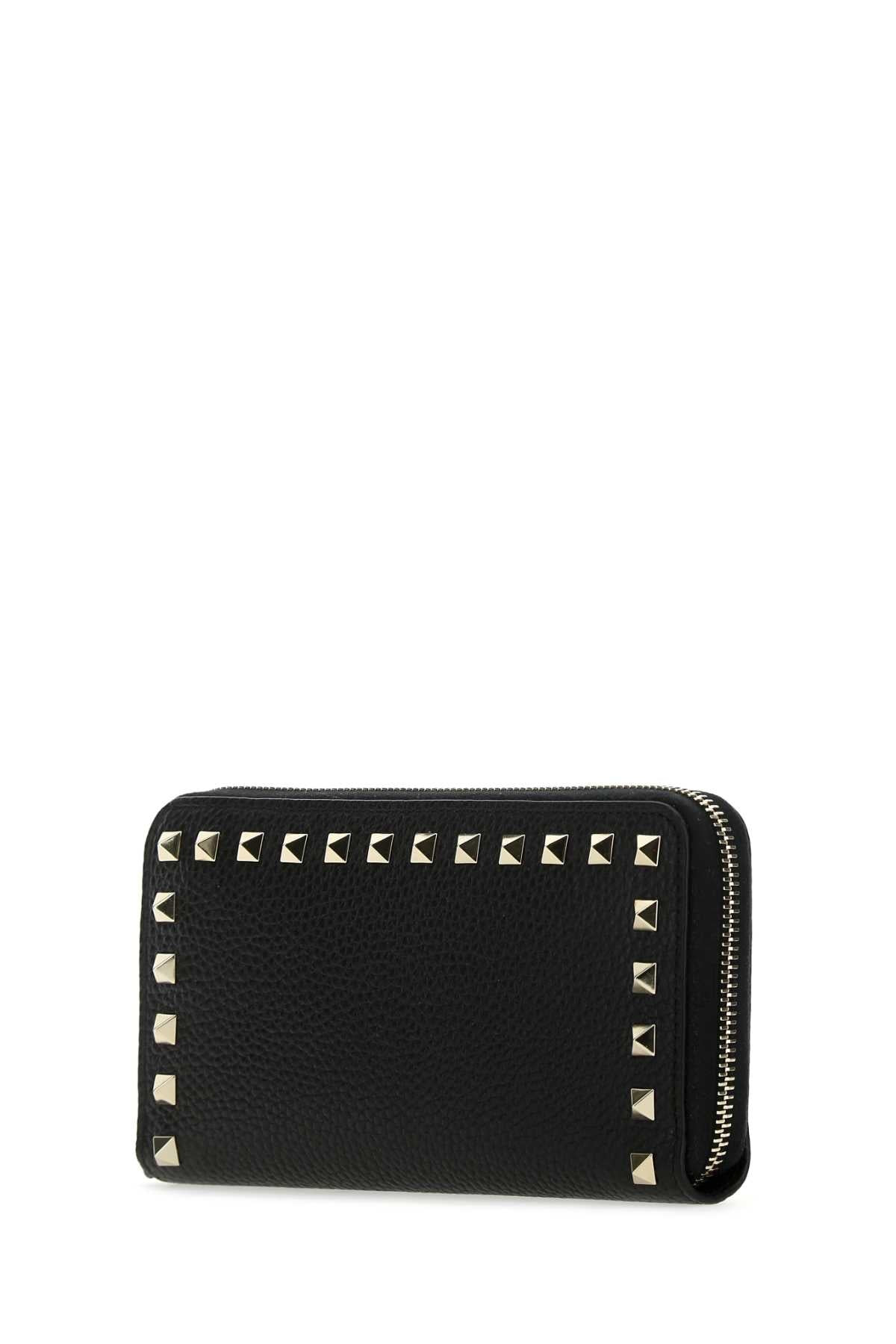 Valentino Garavani Women Black Leather Wallet - 2