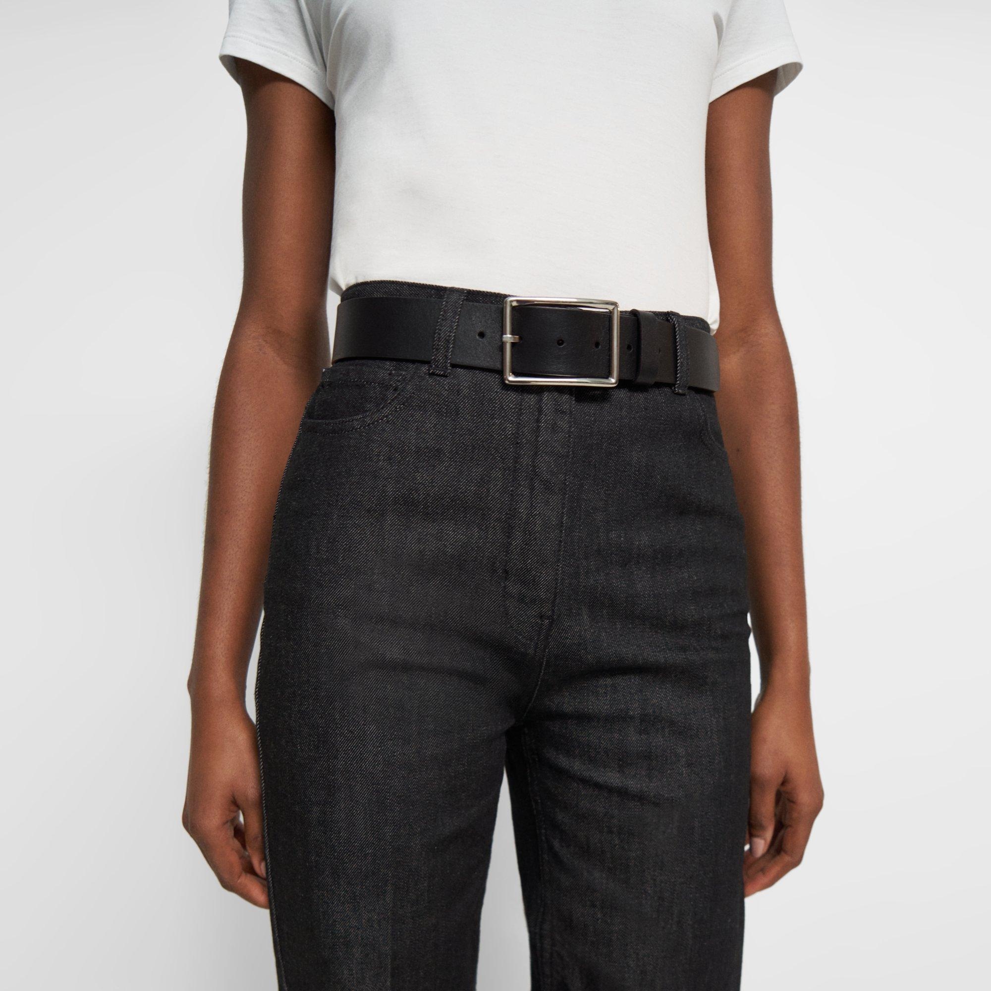 Center Bar Belt in Leather - 2