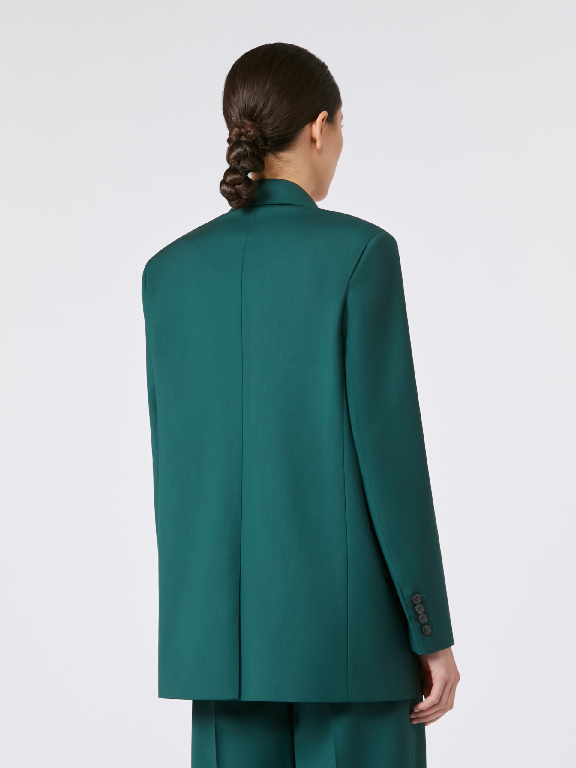 TALENTO Belted woollen cloth blazer - 4
