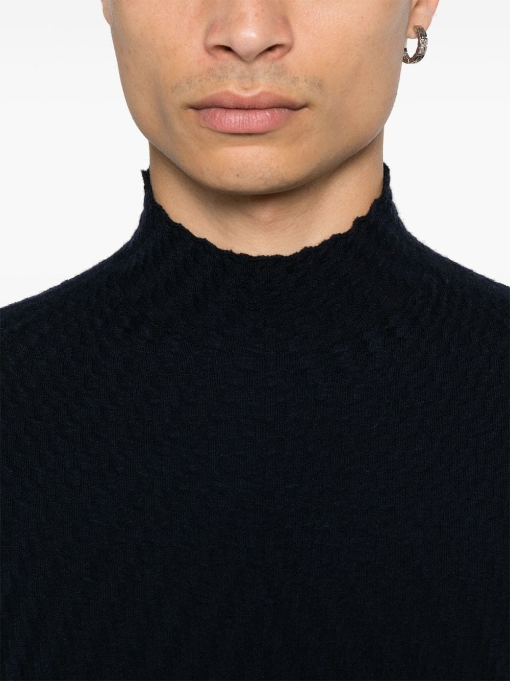 jacquard mock-neck sweater - 5