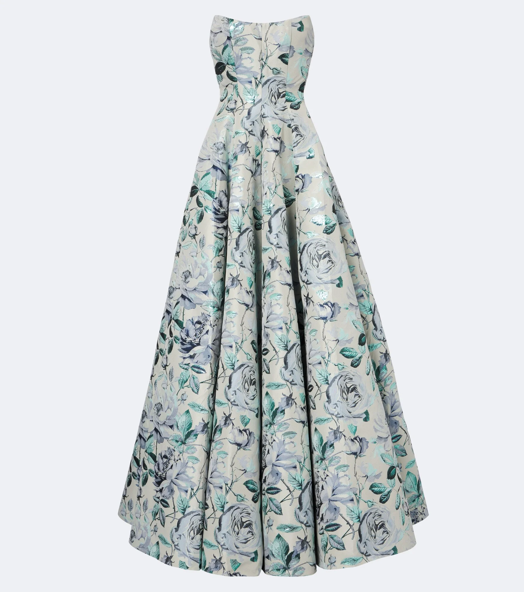 Laila floral brocade bustier gown - 1