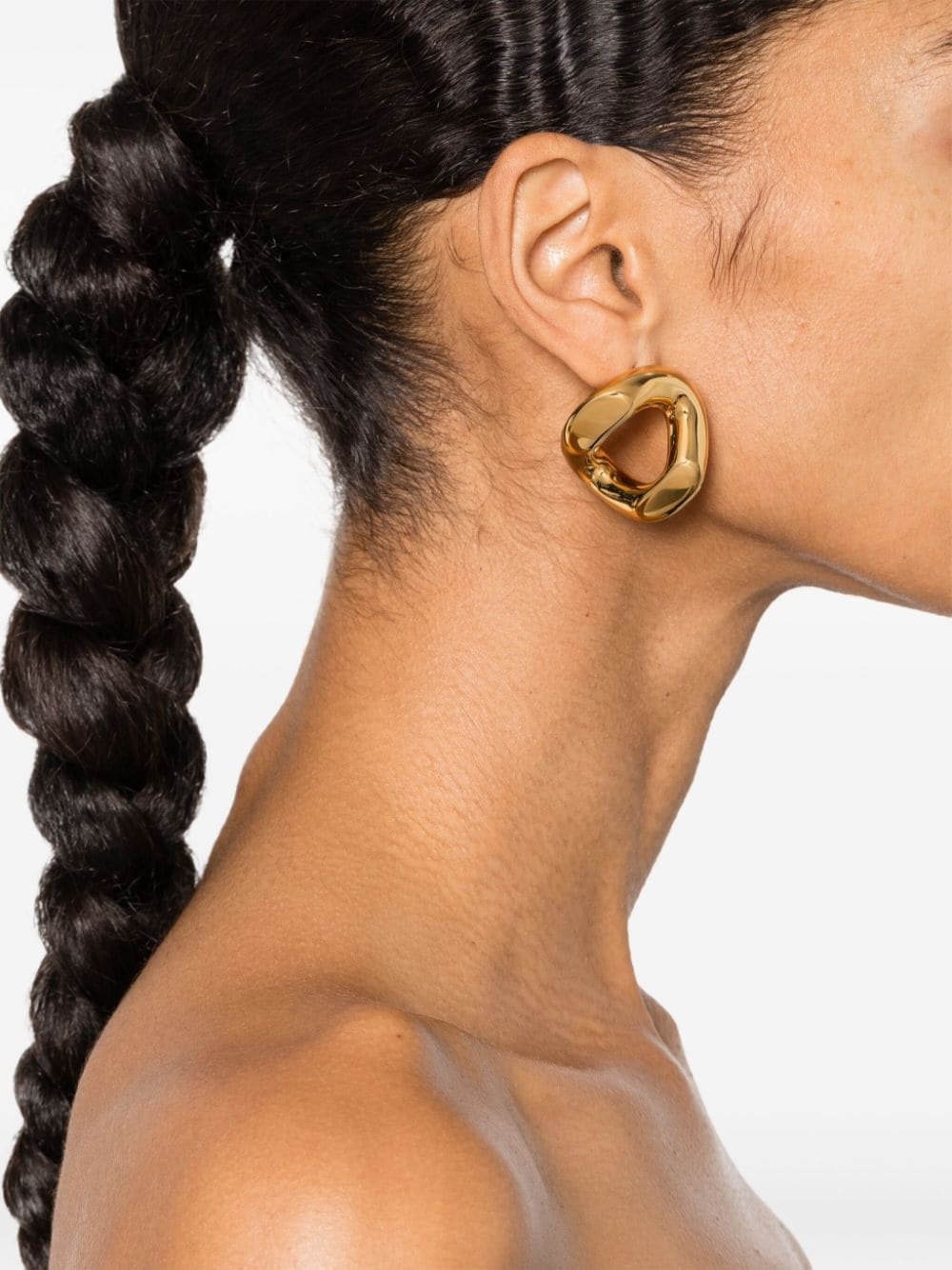 sculpted drop earring - 2