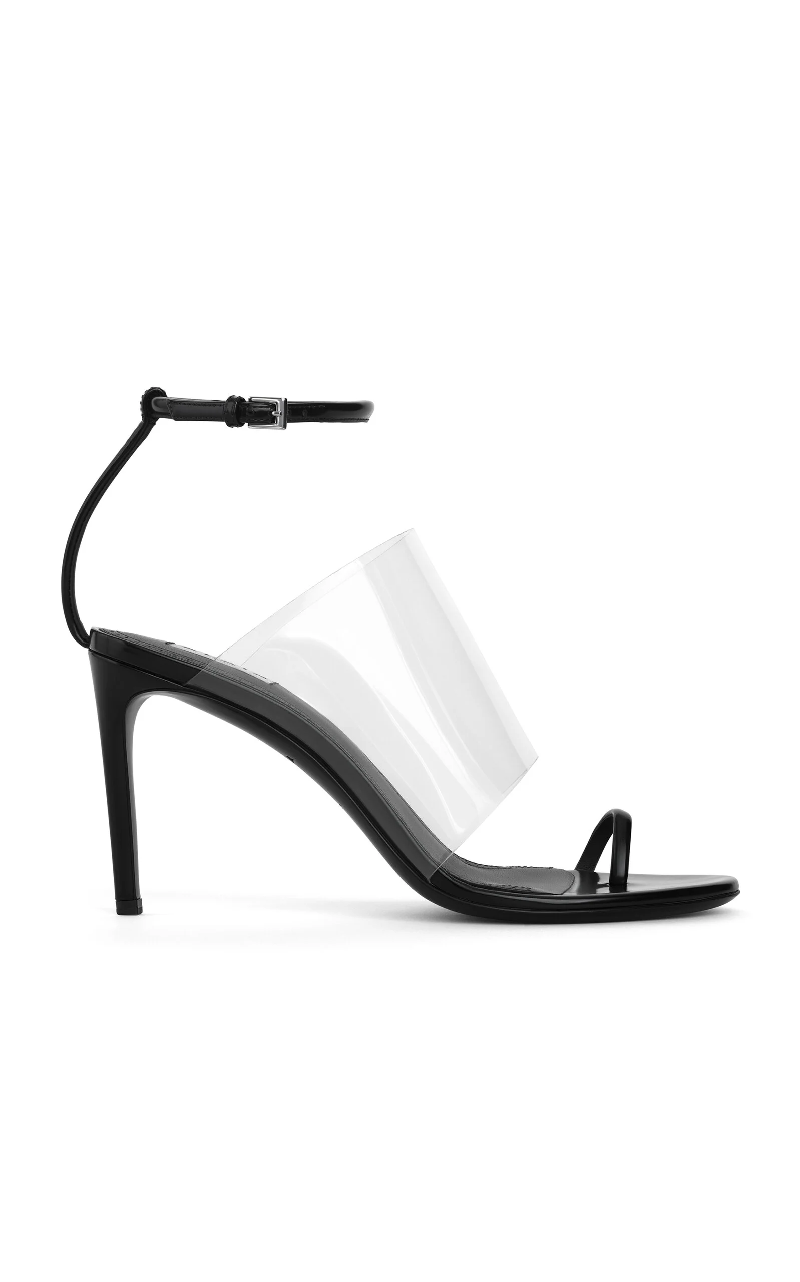 Asymmetric PU-Leather Sandals black - 1