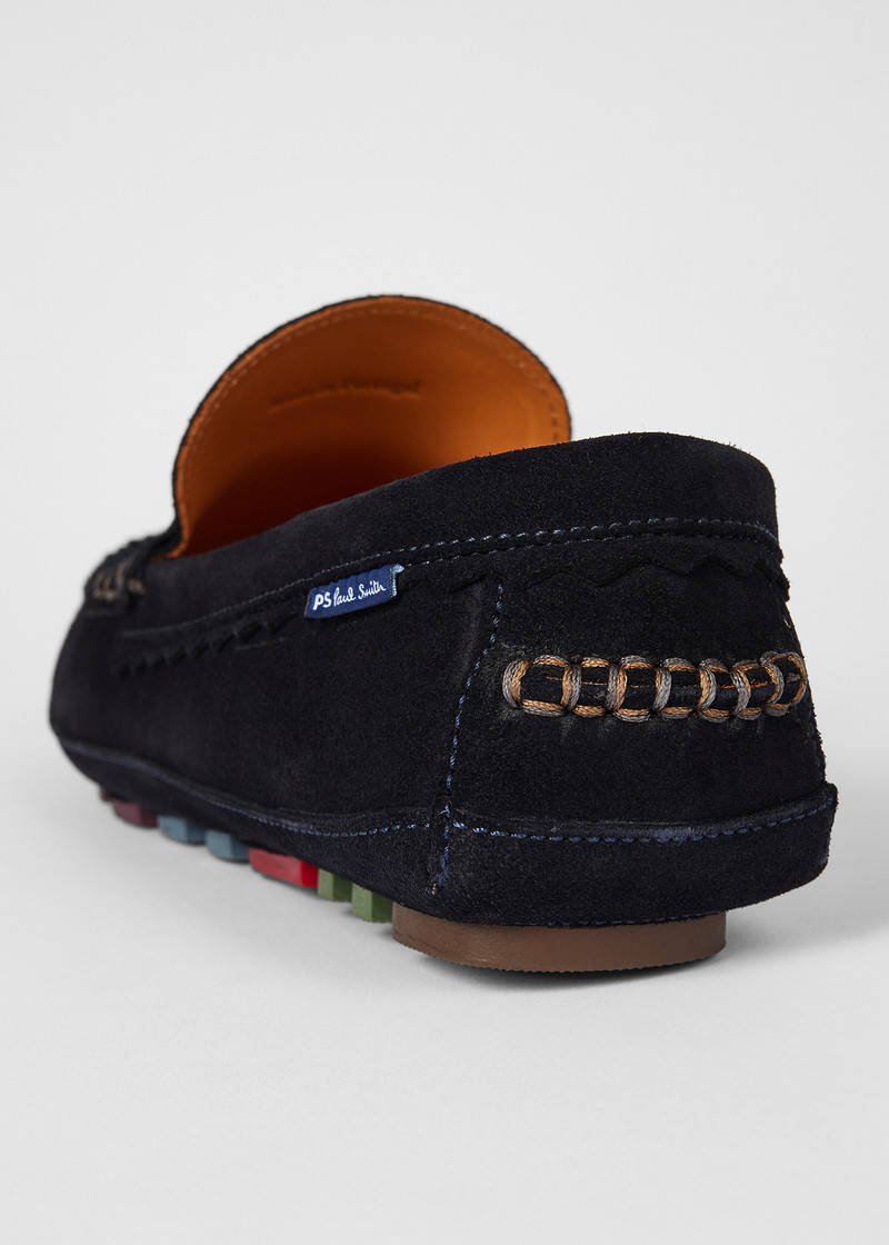 Dark Navy Suede 'Jenson' Loafers 3