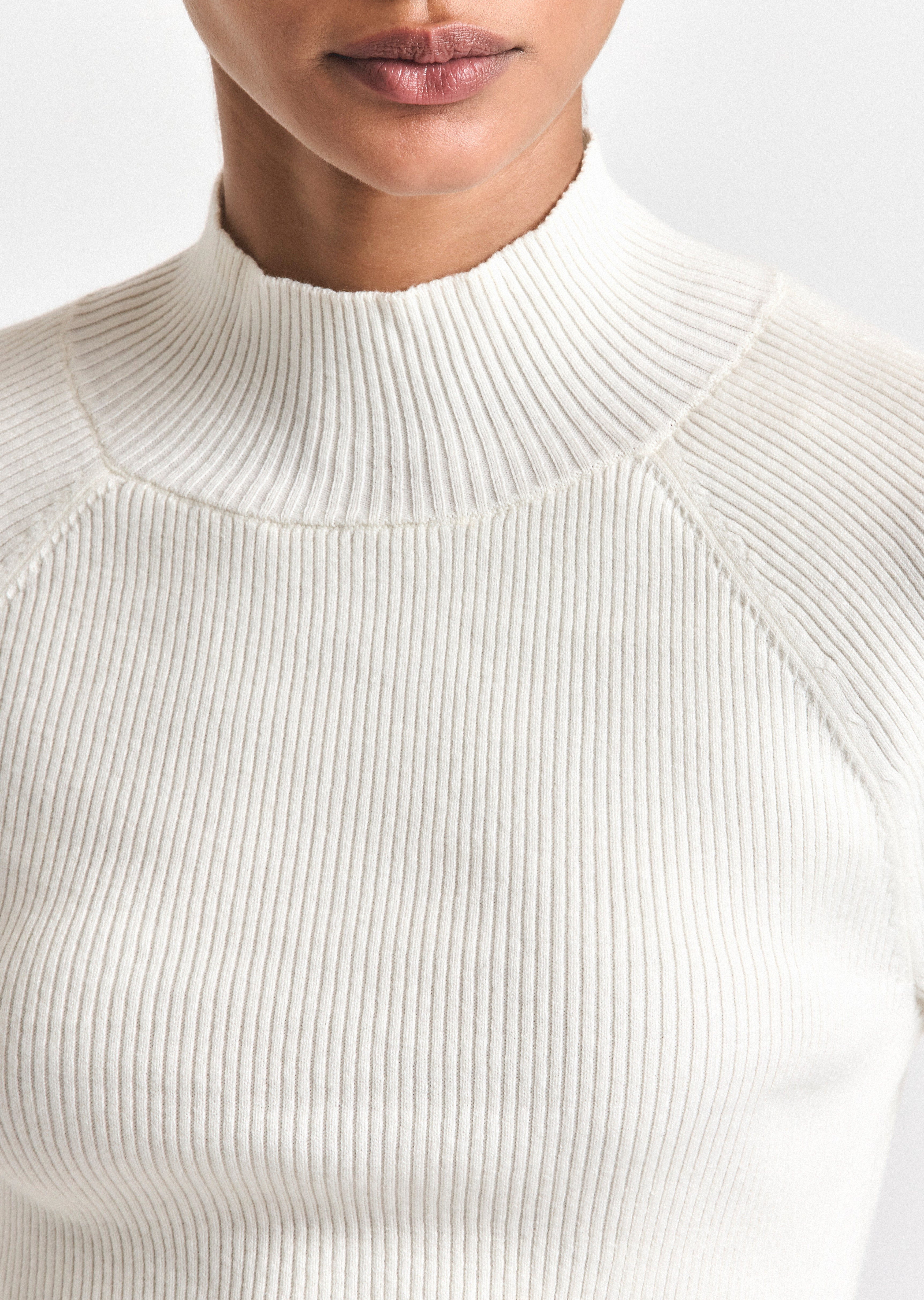 KASSANDRA RIBBED MOCK NECK SWEATER - 2