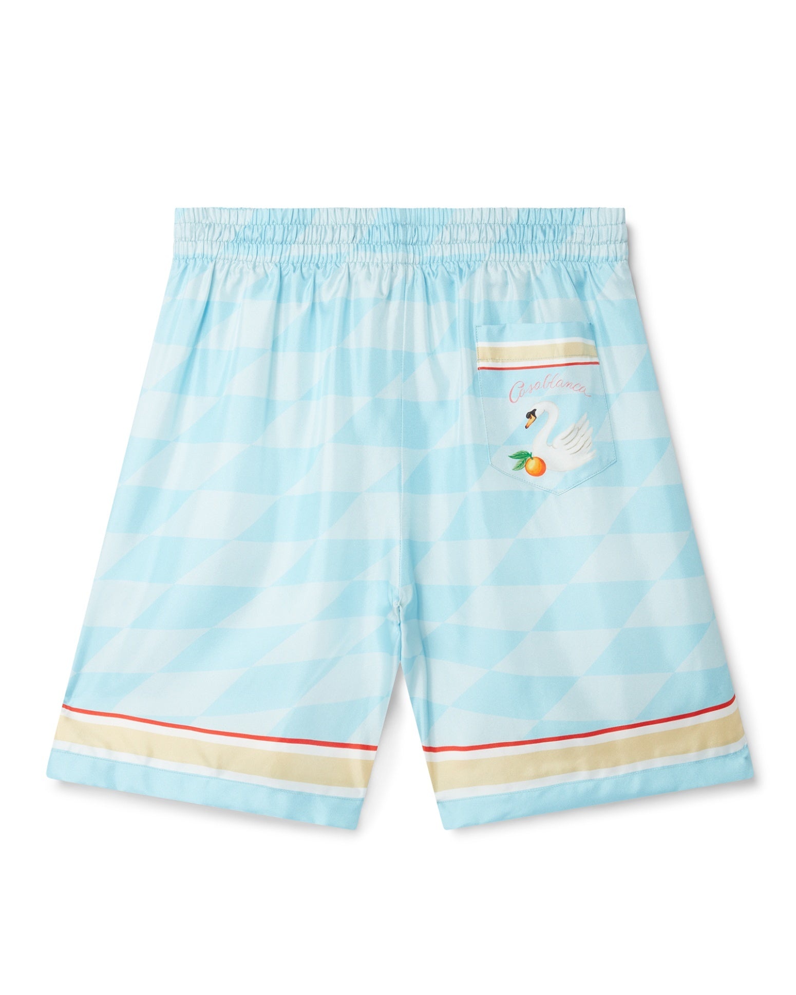 Damiers Et Cygne Bleu Silk Shorts - 2