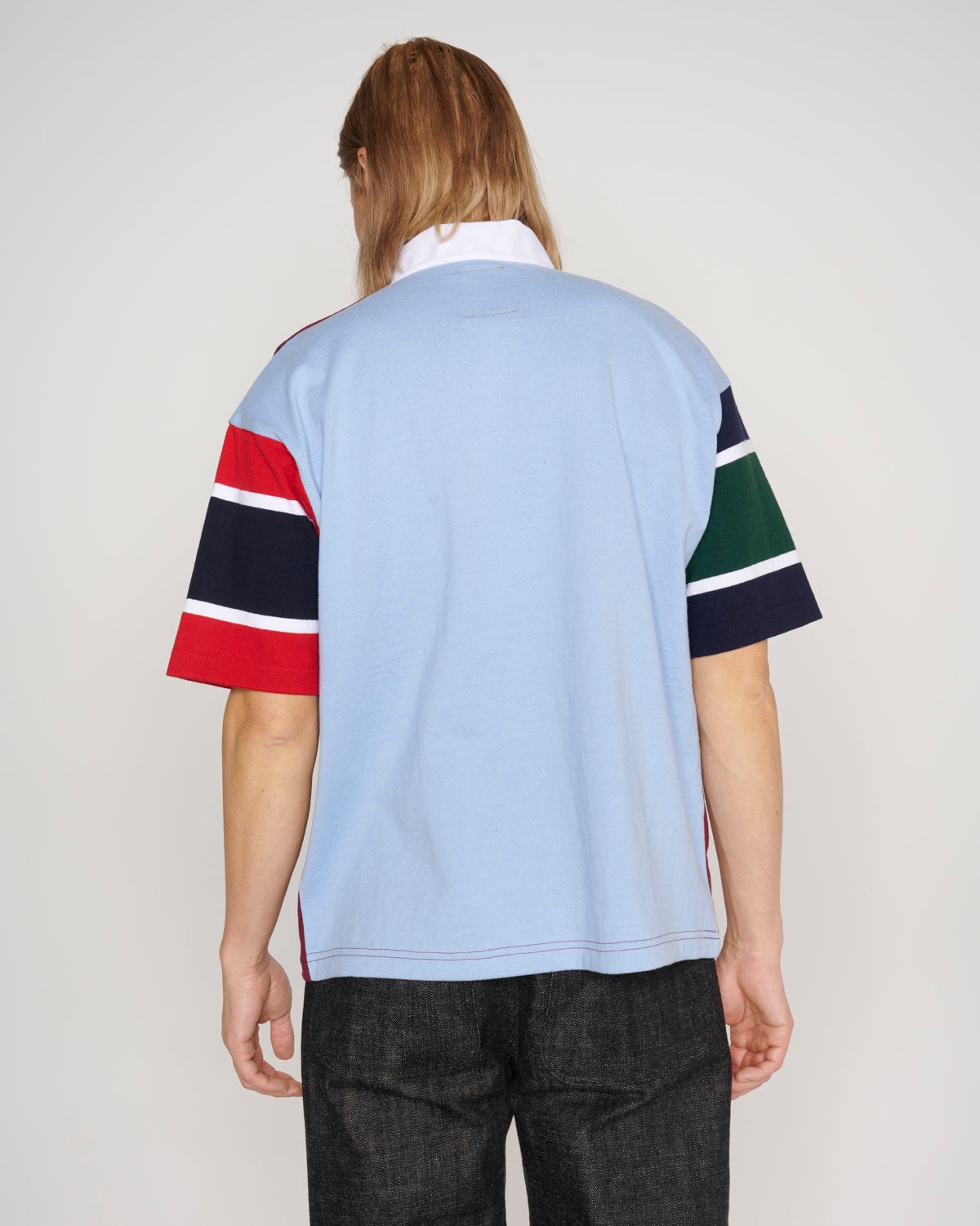 Short Sleeve Rugby Shirt - Burgundy Multi - 6