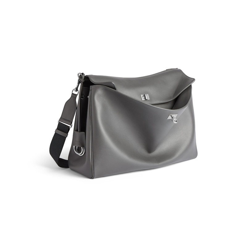 BALENCIAGA Men's Rodeo Messenger Bag Medium in Grey outlook