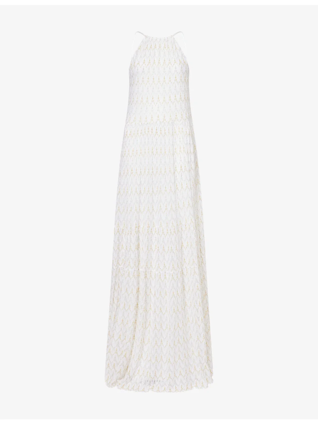 Scoop-Back Tiered Knitted Maxi Dress - 1