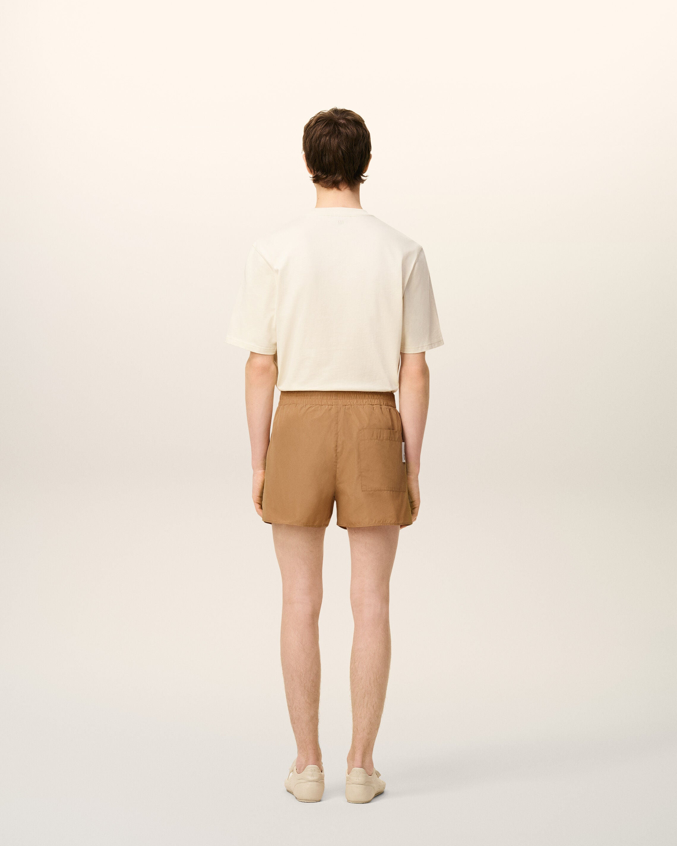 BROWN TAFFETAS SHORT - 4