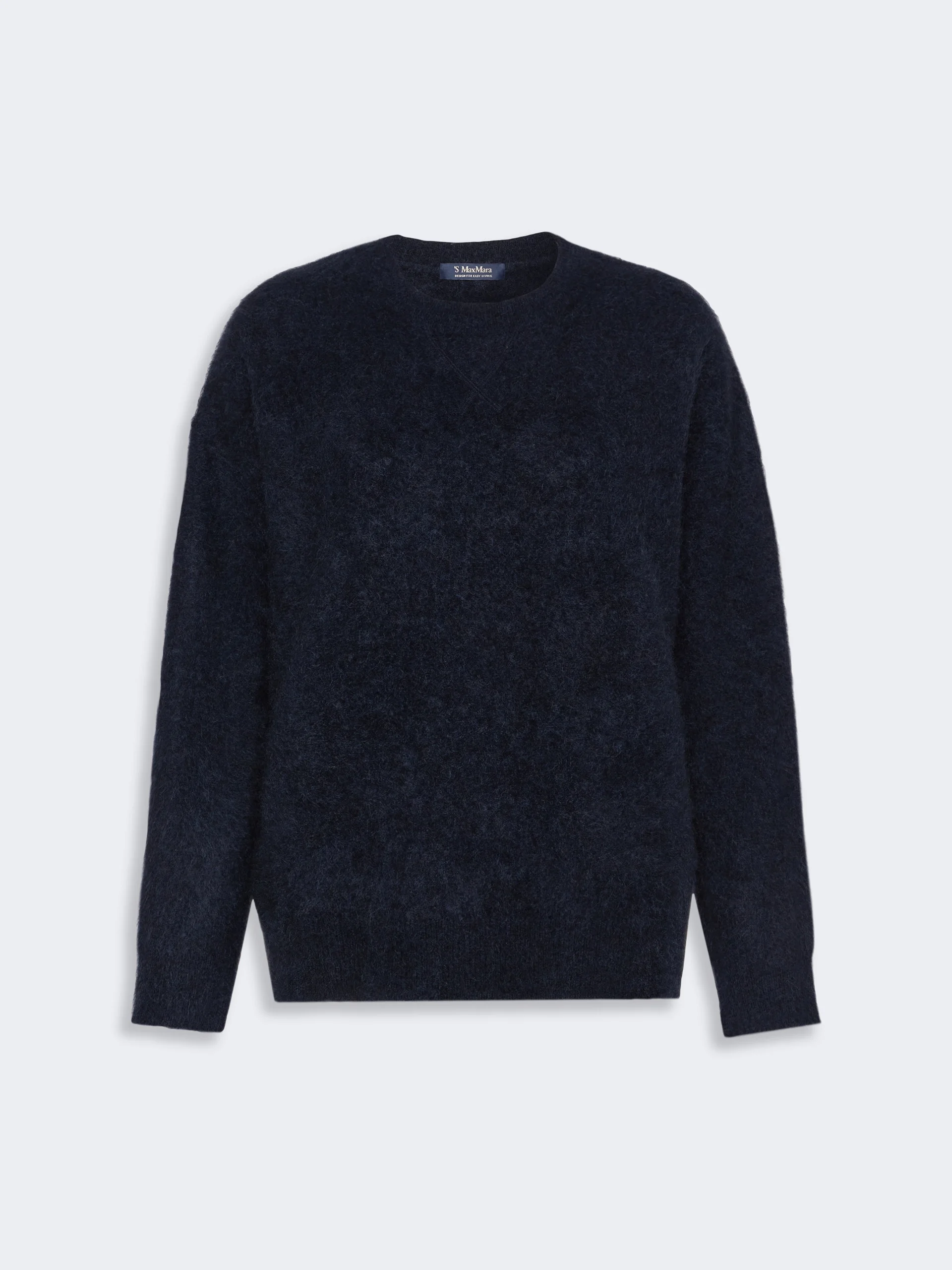 ARIA Yak yarn sweater with scarf detail - NAVY - 1