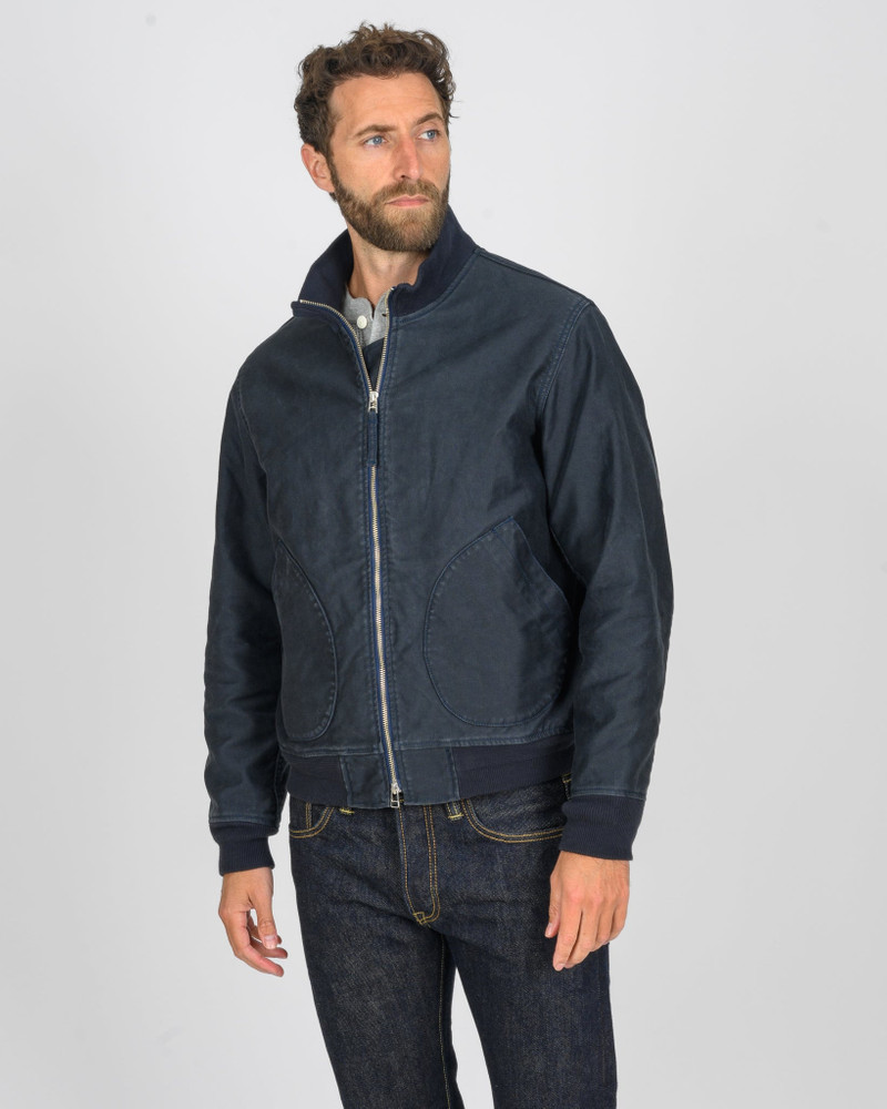 Iron Heart 12OZ WHIPCORD TANKER JACKET - NAVY outlook