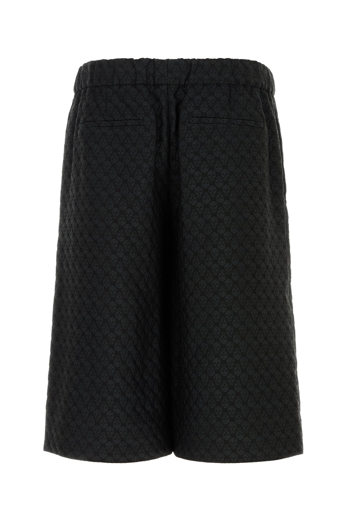 Black viscose blend bermuda shorts - 2