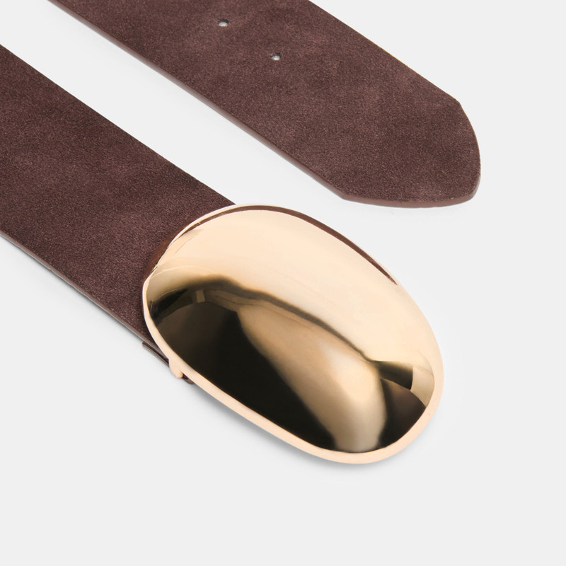 BUBBLE BUCKLE BELT MAHOGANY GOLD 3