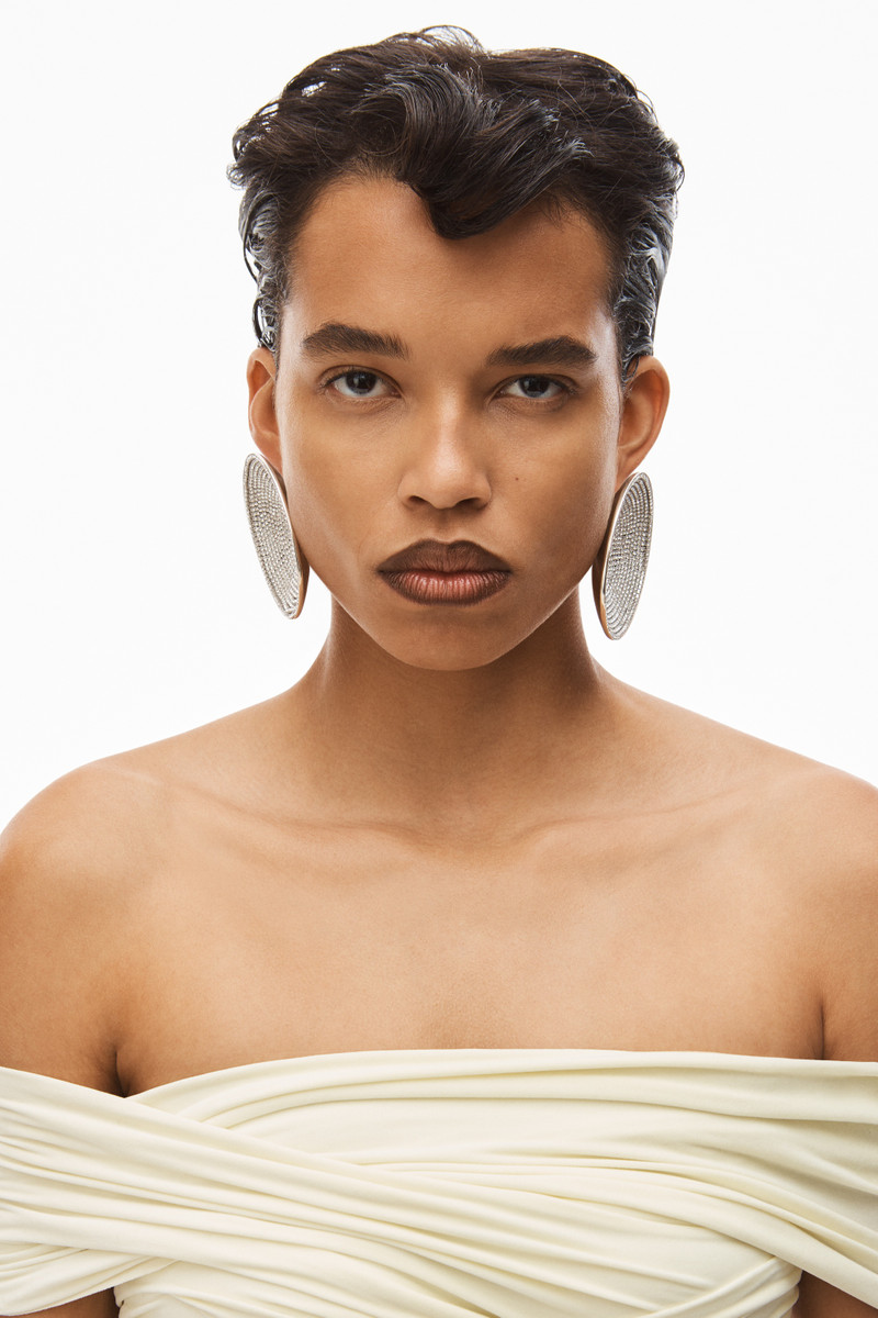 OFF-SHOULDER MINI DRESS IN FAUX SUEDE 4