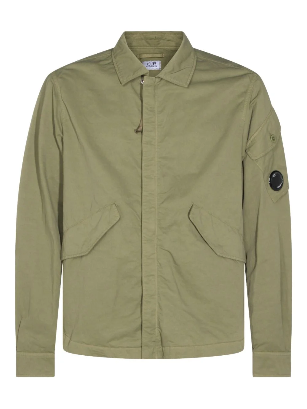 pocket-badge shirt jacket - 1