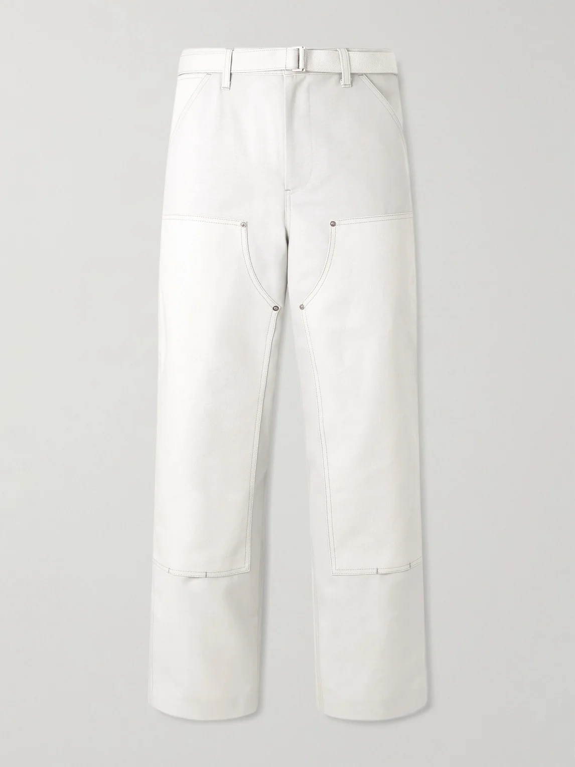 Carhartt WIP Duck Wide-Leg Belted Grain de Poudre and Cotton-Canvas Trousers - 1