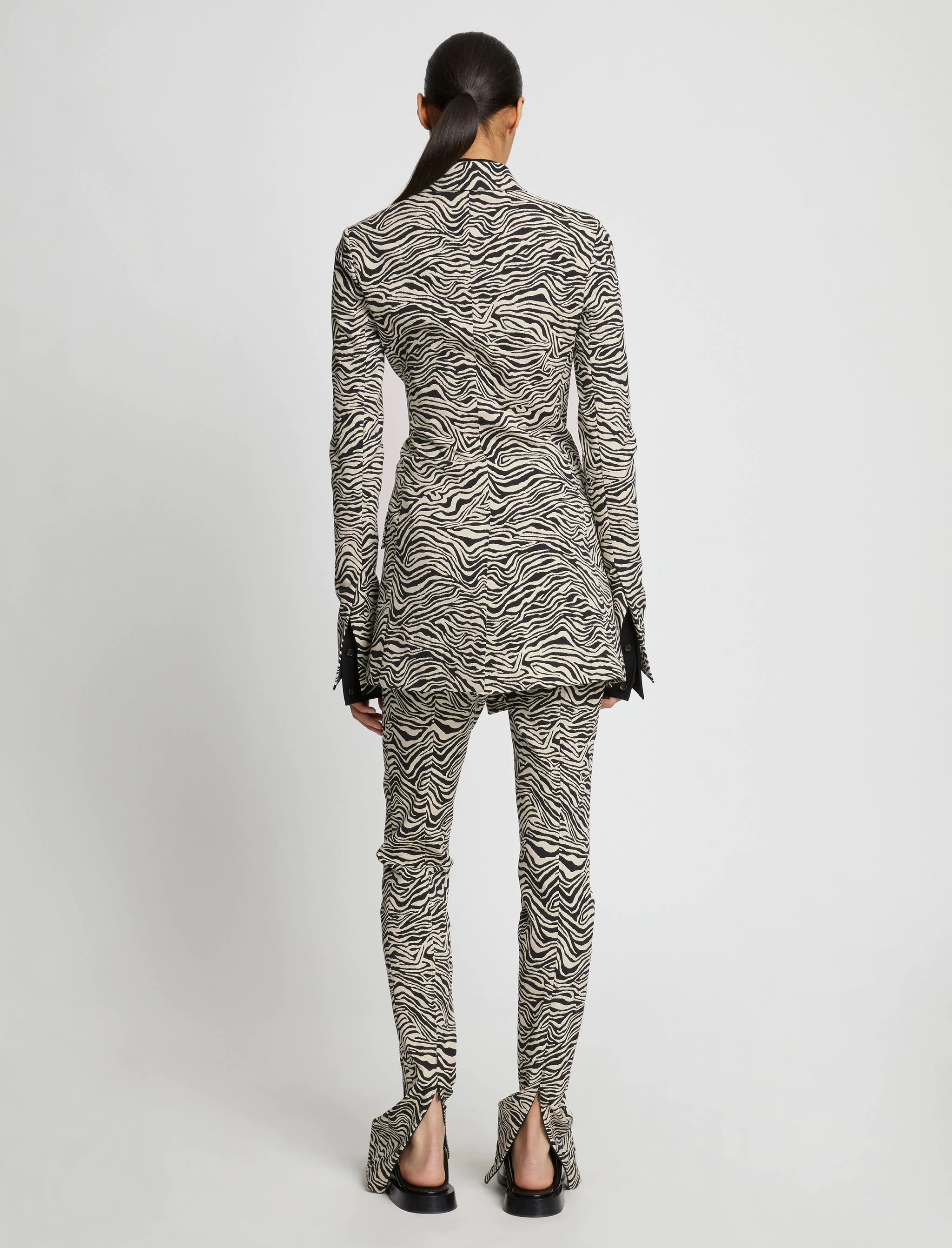Stretch Zebra Jacquard Blazer - 5