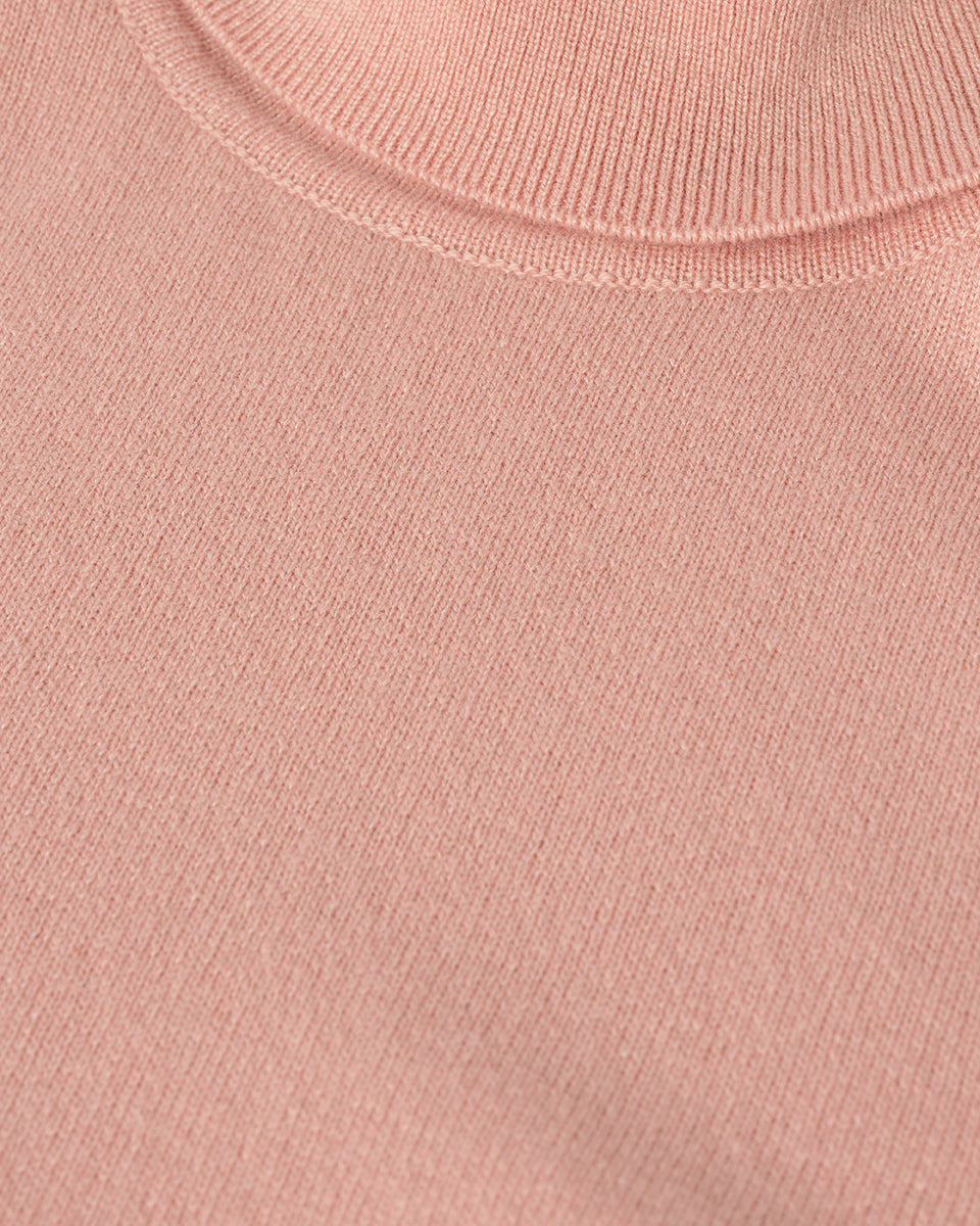 Classic Cashmere Pink Roll Neck Jumper - 6