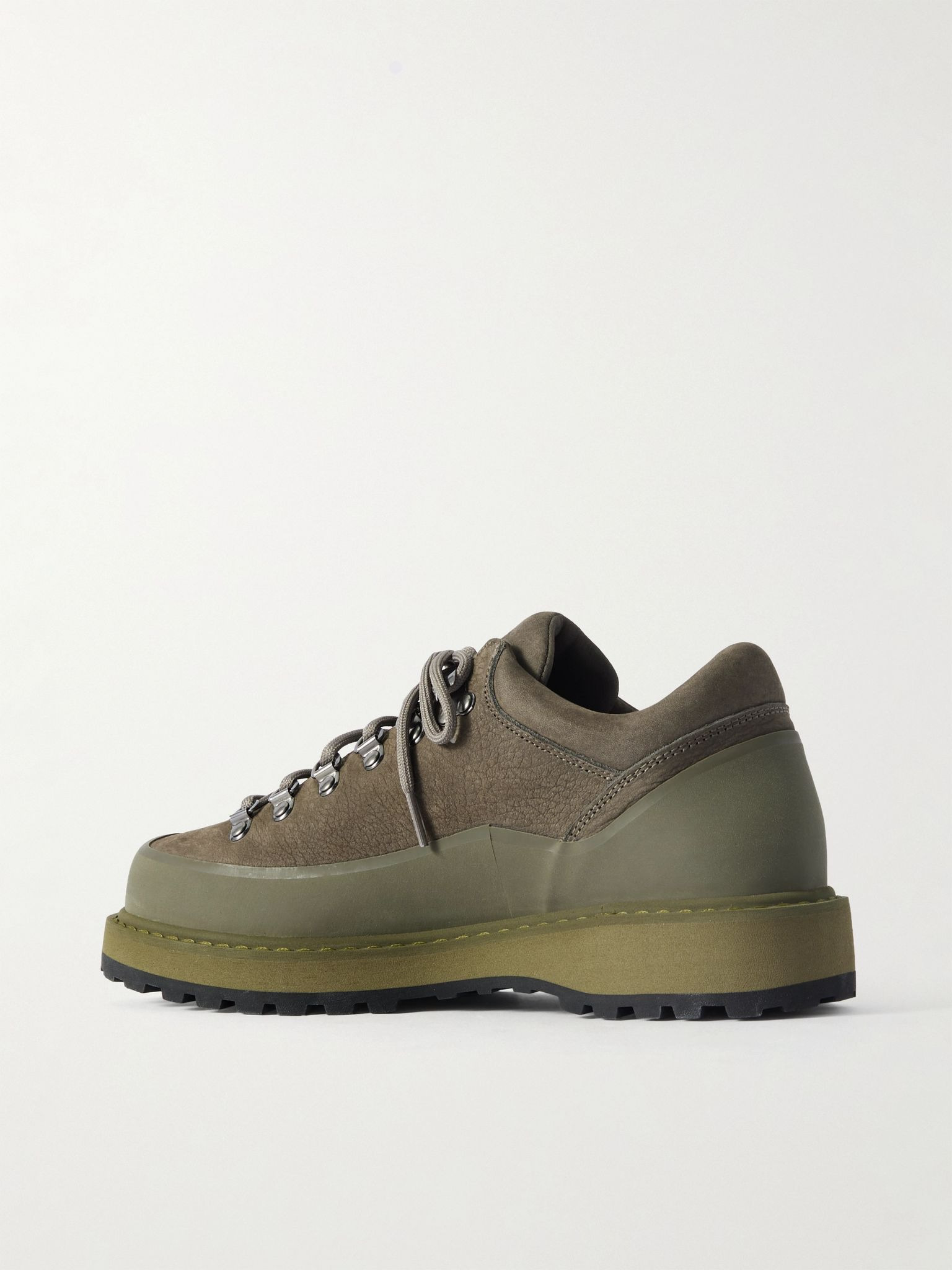Cornaro Rubber and Nubuck-Trimmed Suede Boots Gray - 4