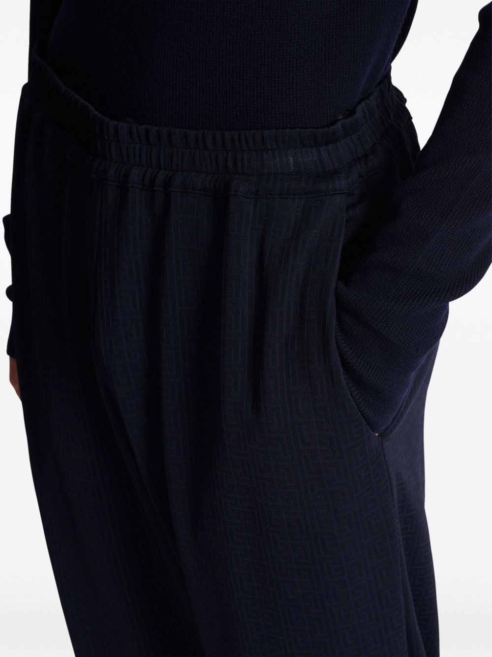 monogram-pattern elasticated-waistband track pants - 6