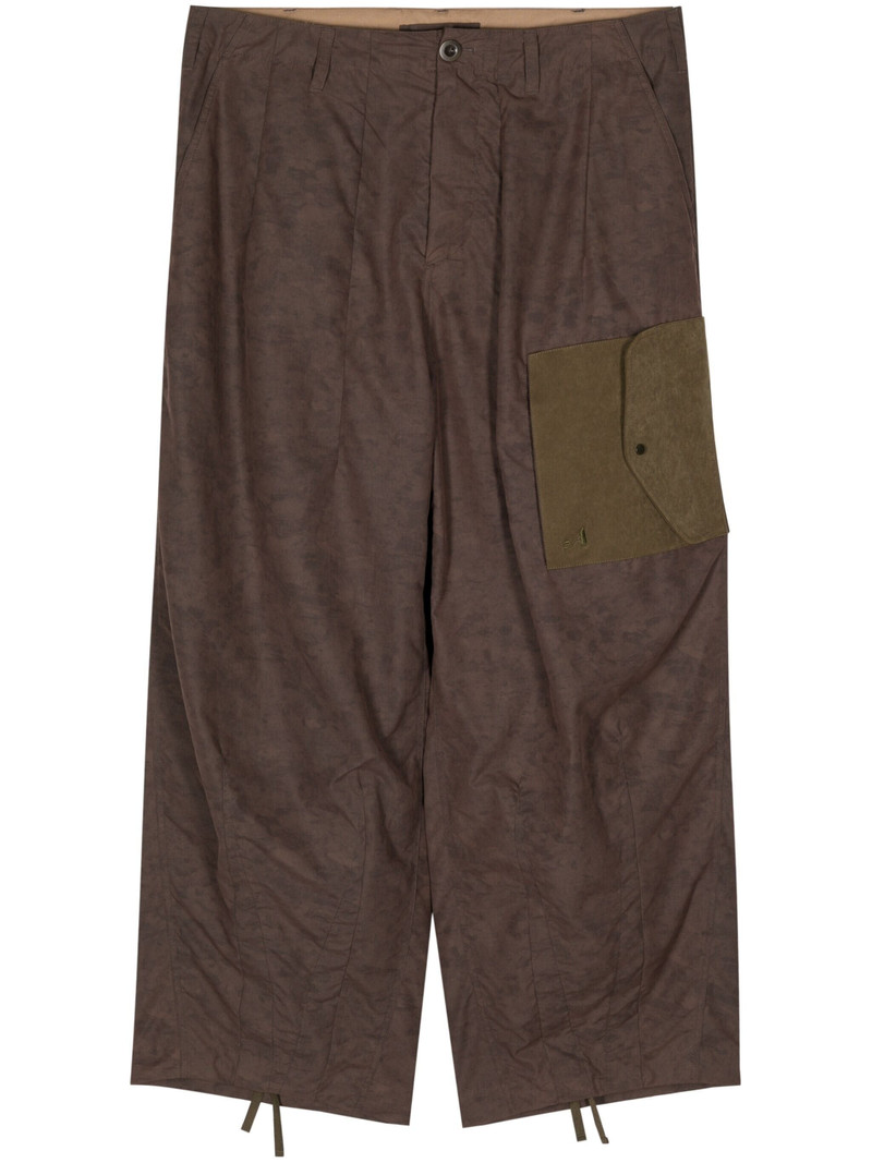 camouflage-print wide-leg trousers - 1