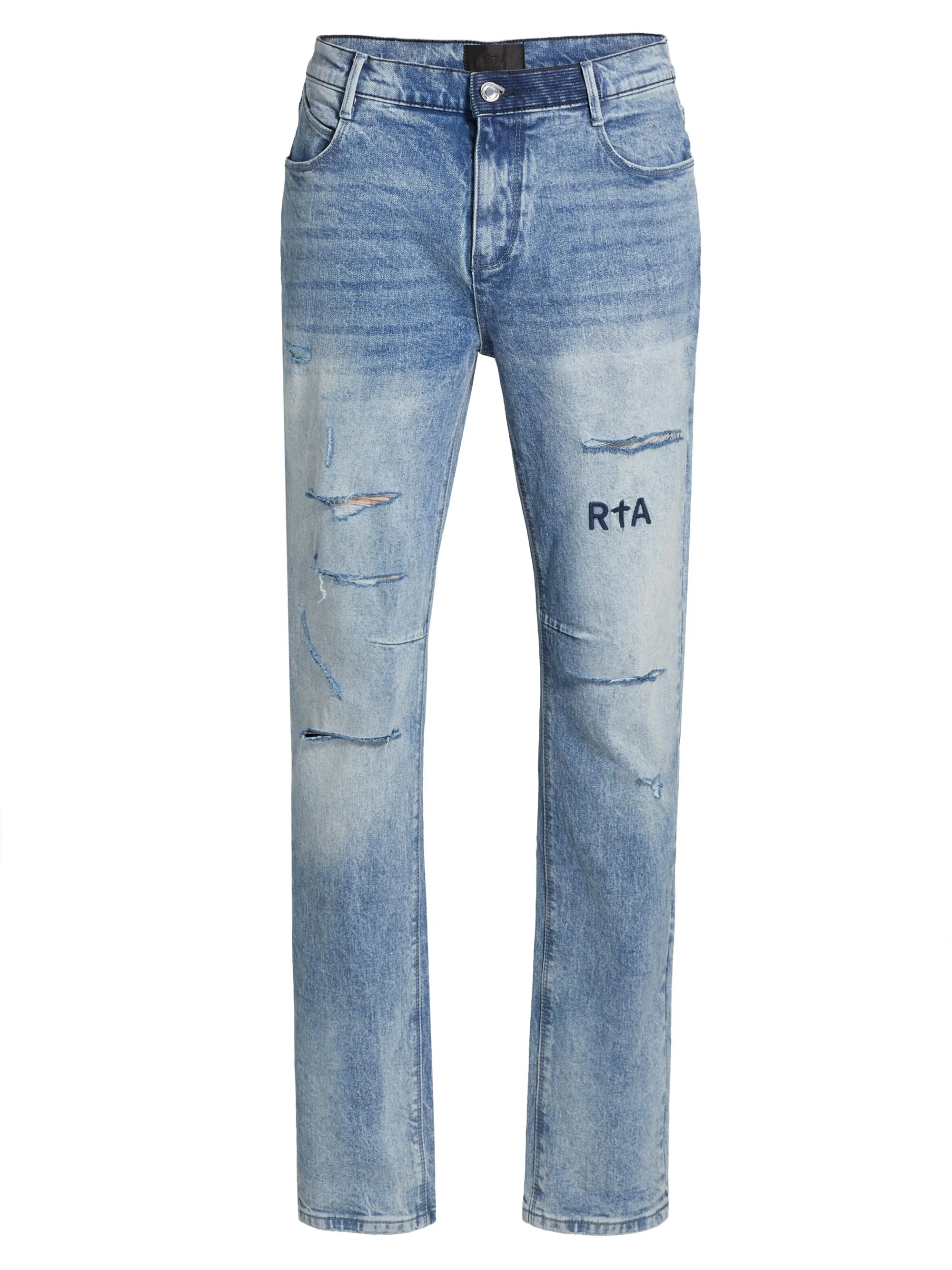 Men's Bryant Distressed Skinny Jeans - Distressed Vintage Blue - 1