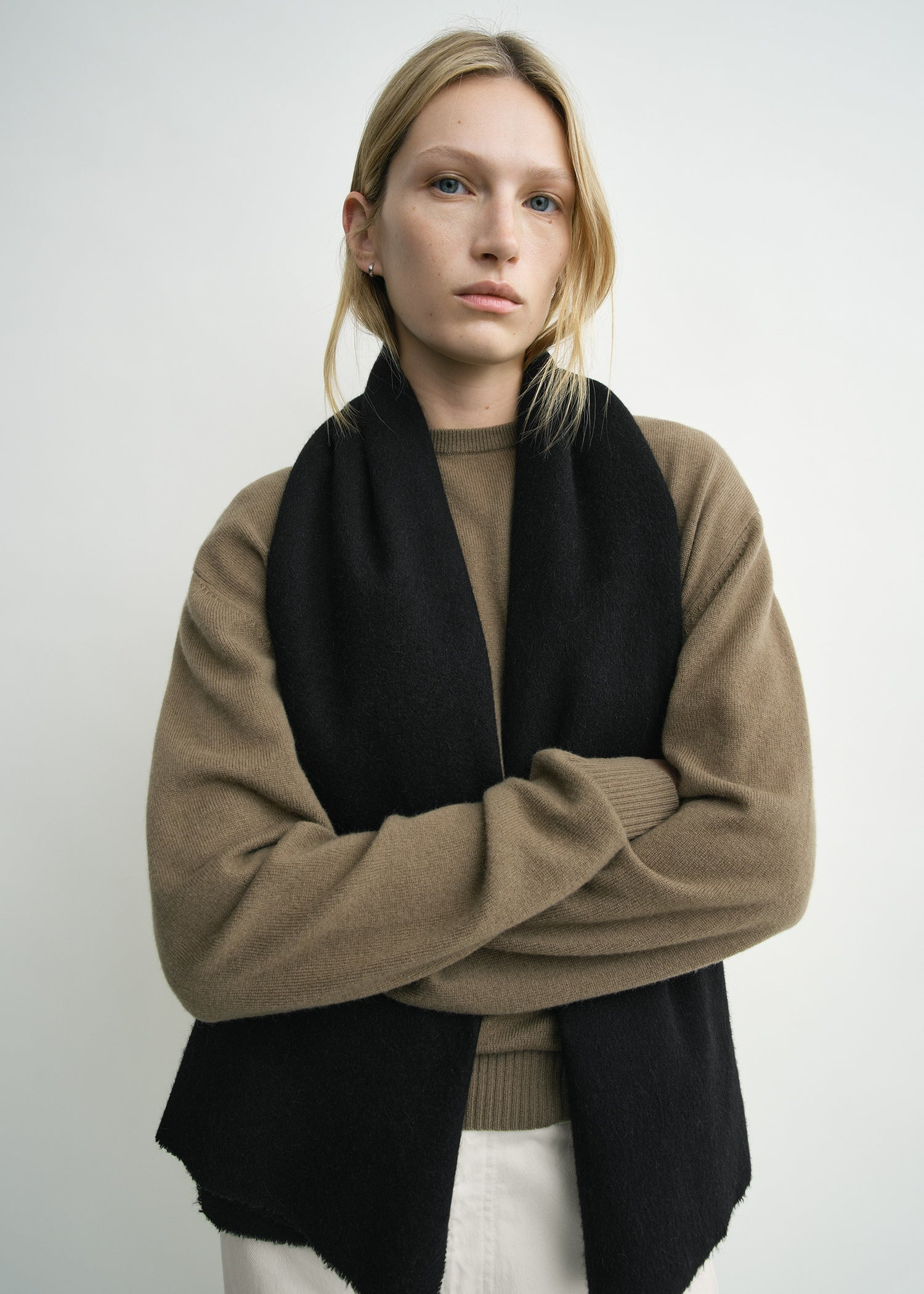 Classic winter scarf black - 3