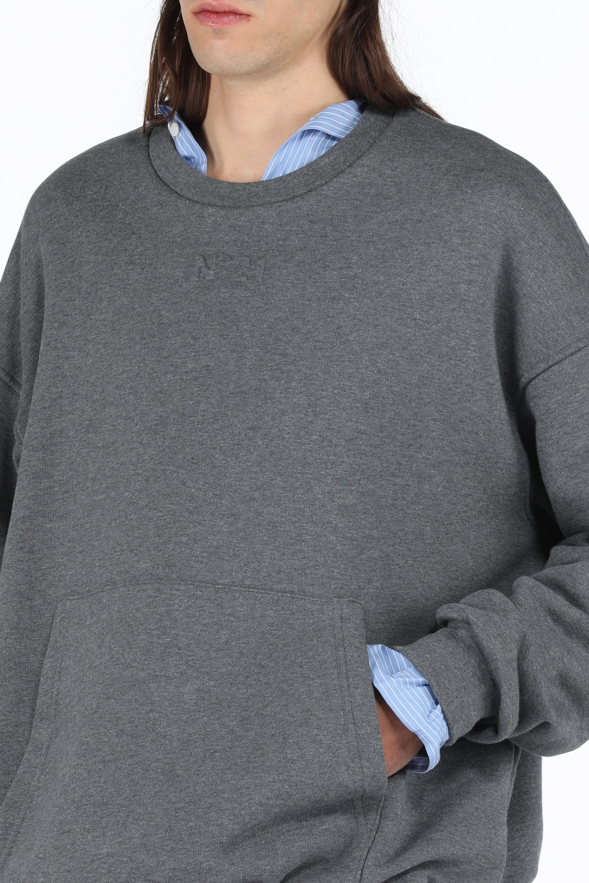 LOGO-EMBOSSED COTTON SWEATSHIRT - 5