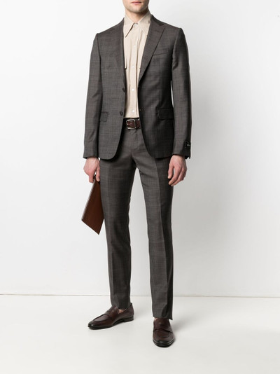 Z Zegna check-print single-breasted suit outlook