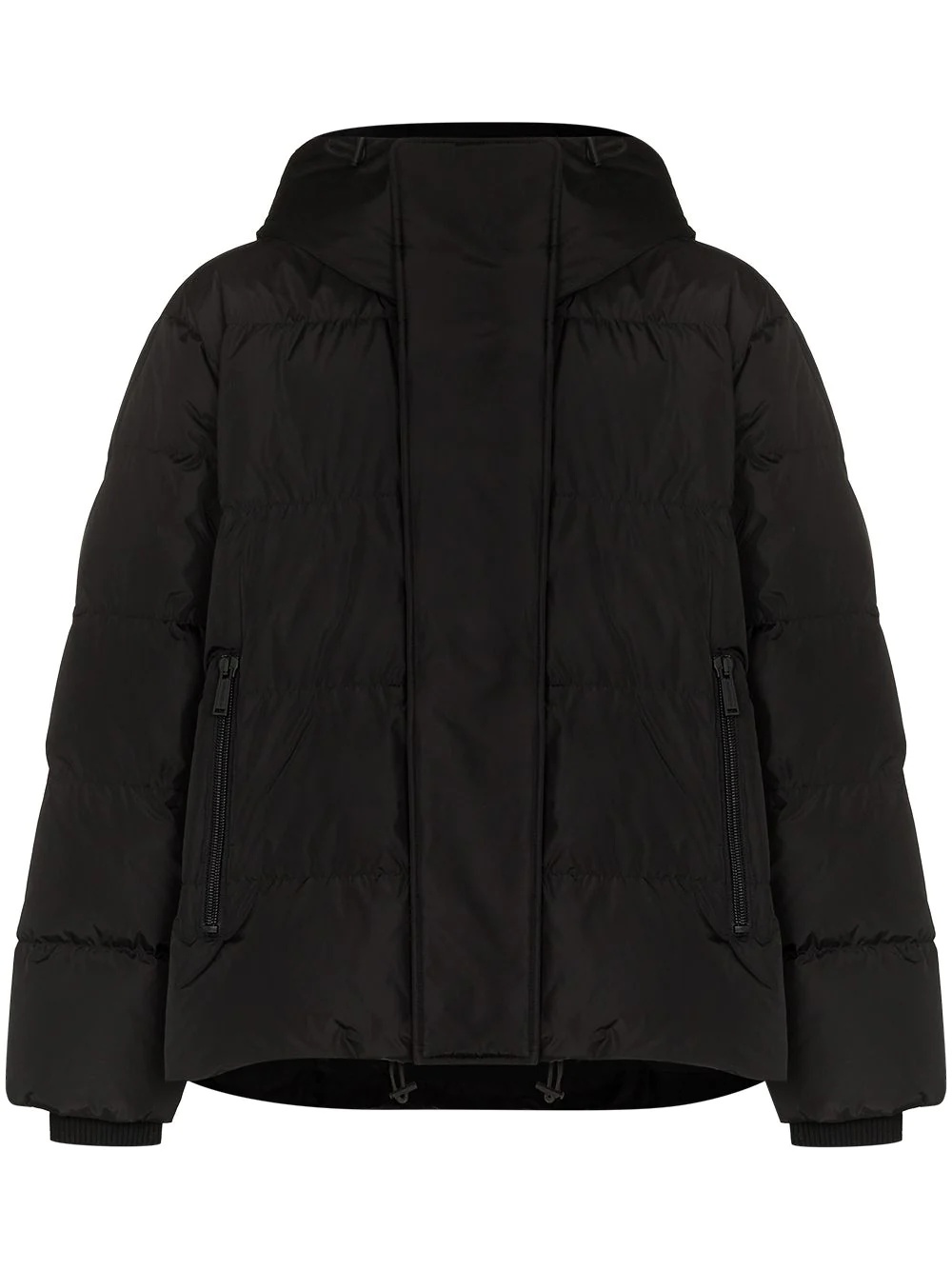 lettering logo puffer jacket - 1